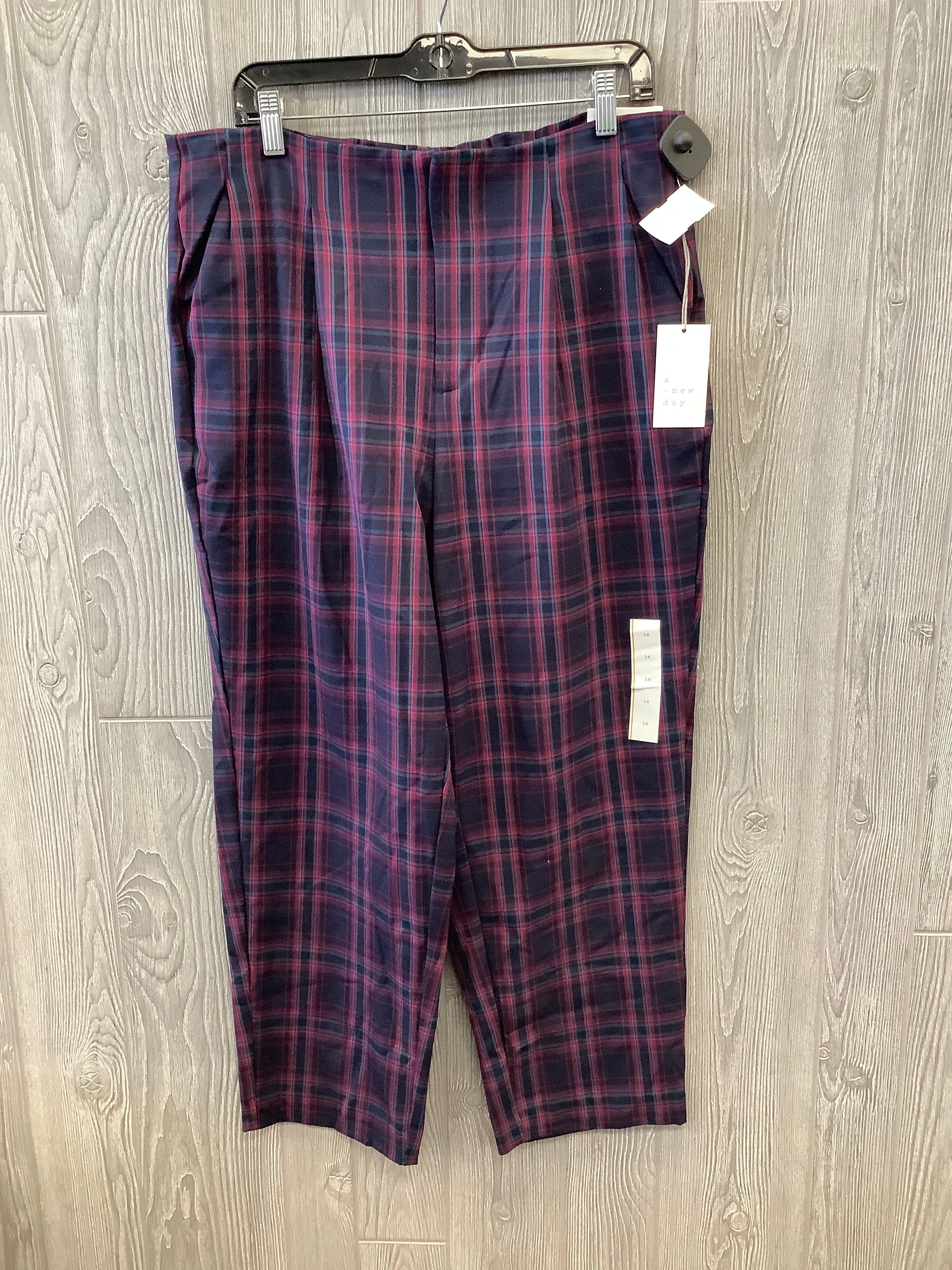 Plaid Pattern Pants Dress A New Day, Size 16