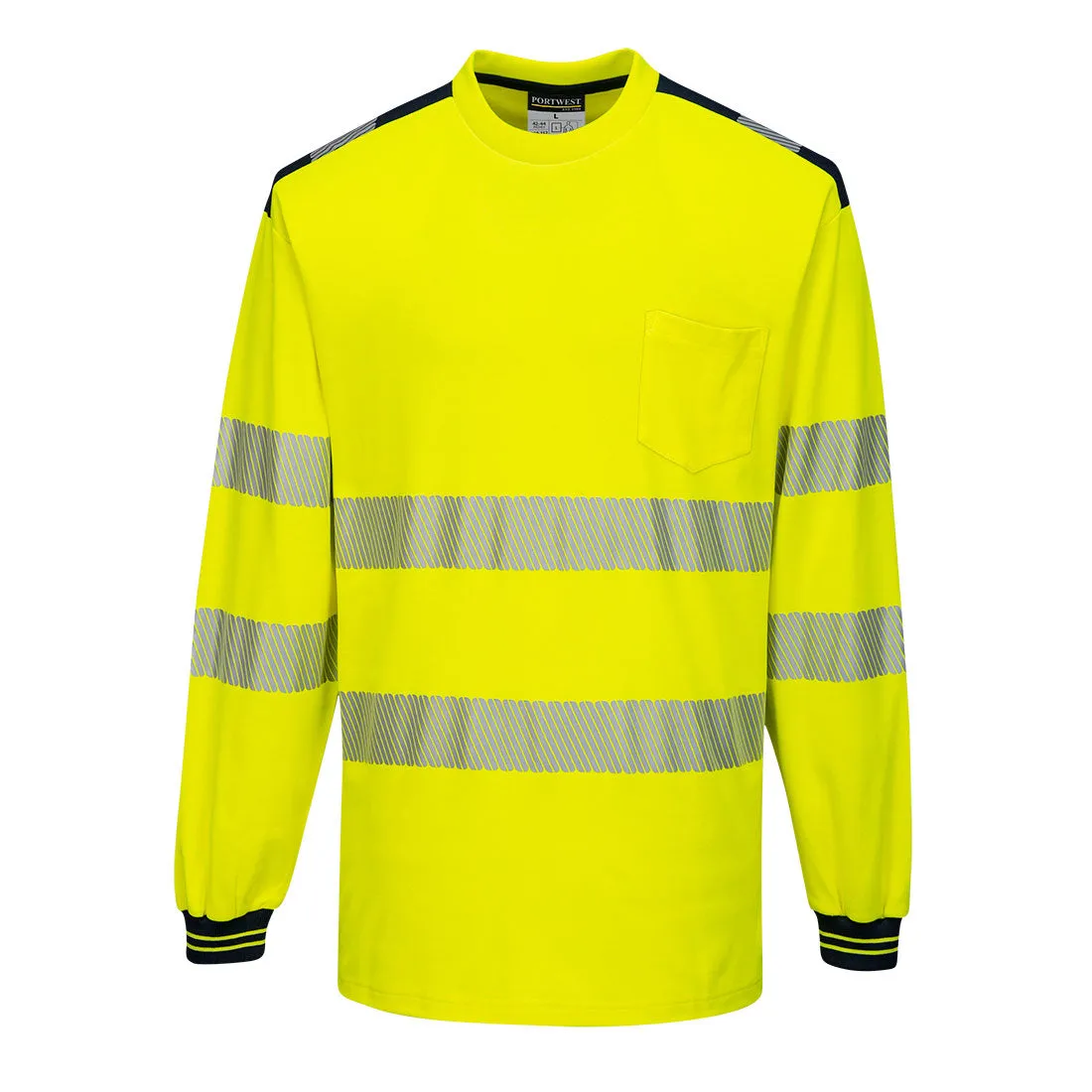 Portwest PW3 Hi-Vis Long Sleeve T-Shirt (T185YBR)