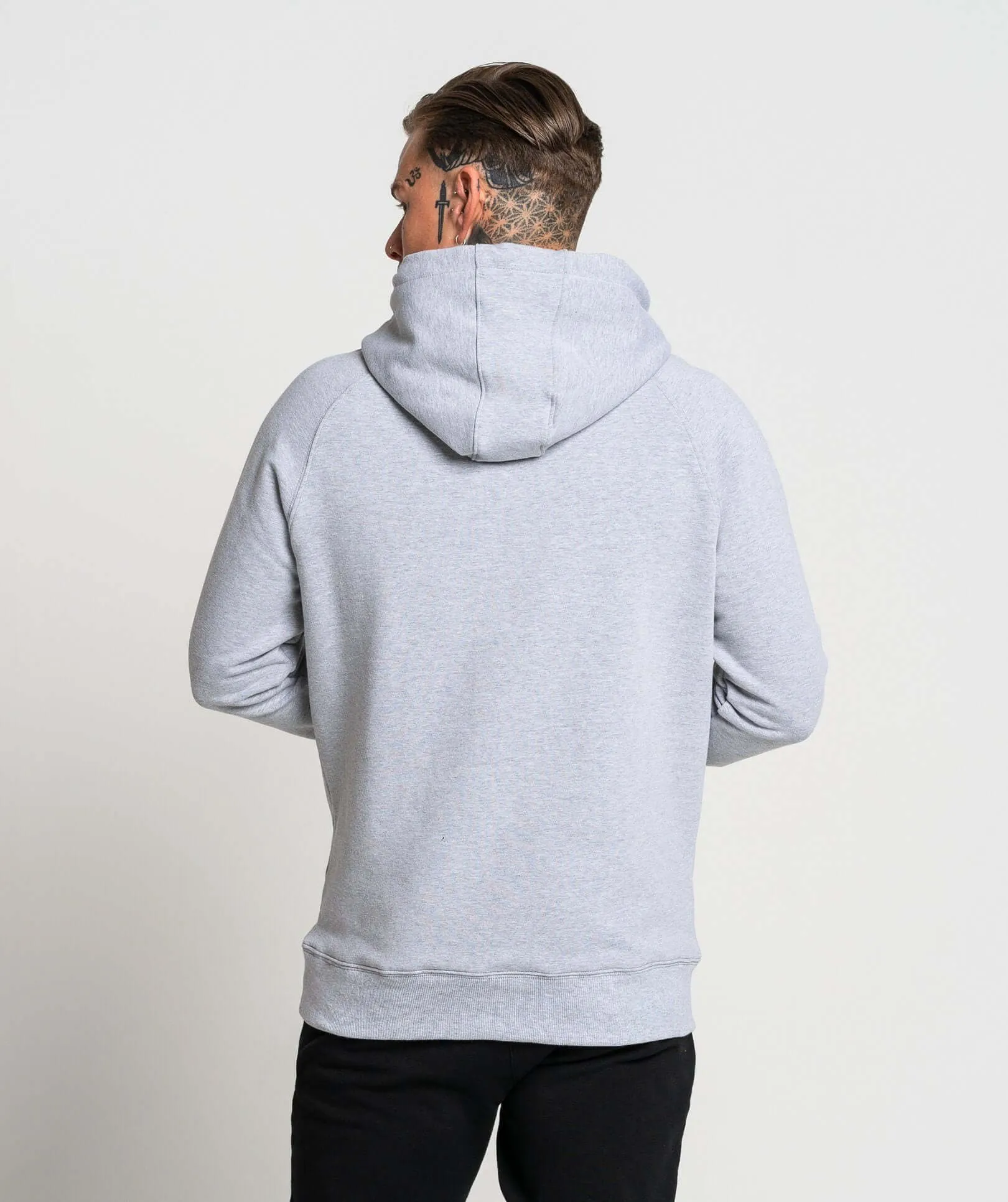 Pursuit Stampd Pullover Hoodie (Marl Grey/Orange)