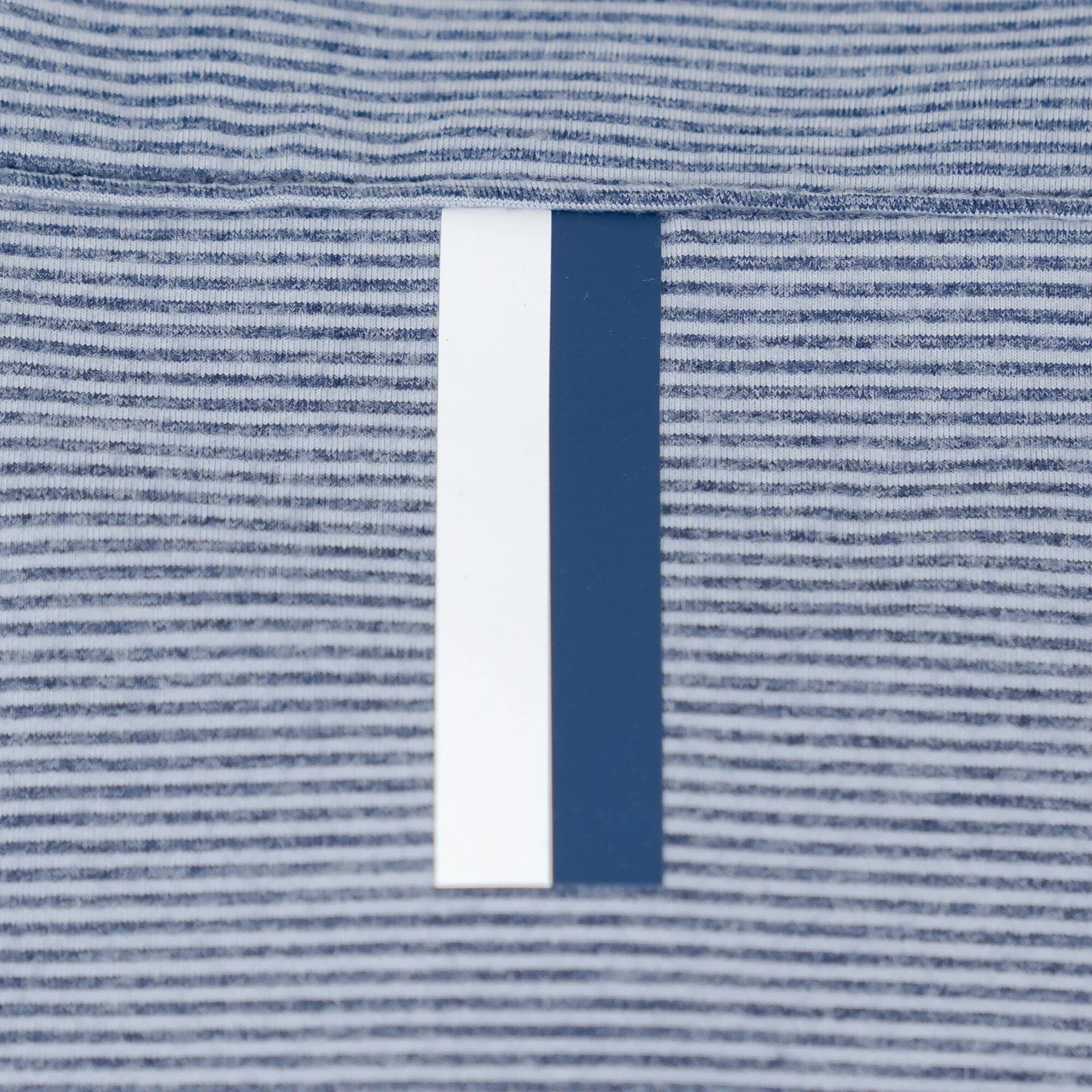 Riva Heather Stripe Performance Q-Zip | The Riva Heather Stripe - Admiral Navy/White