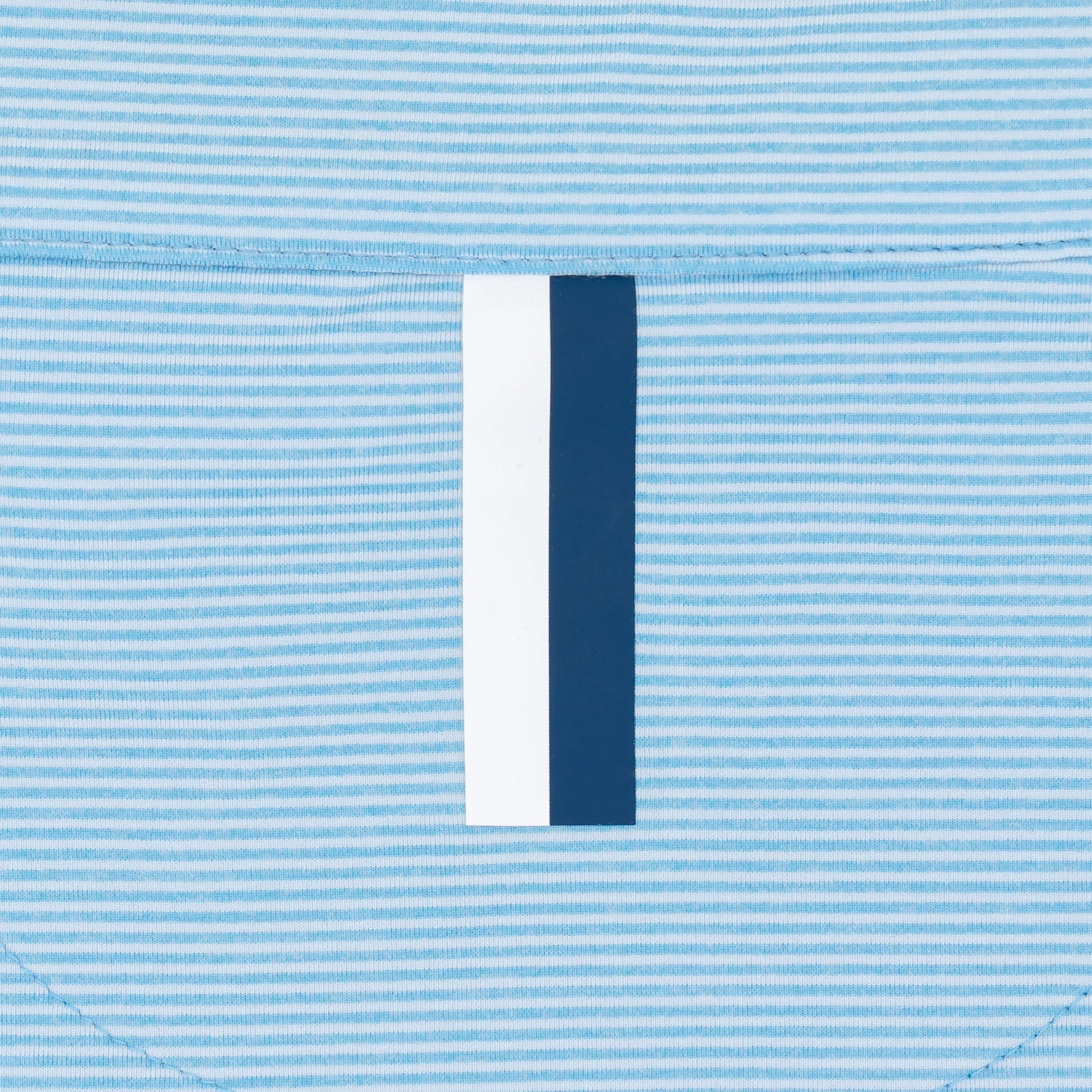 Riva Heather Stripe Performance Q-Zip | The Riva Heather Stripe - Beluga Blue/White