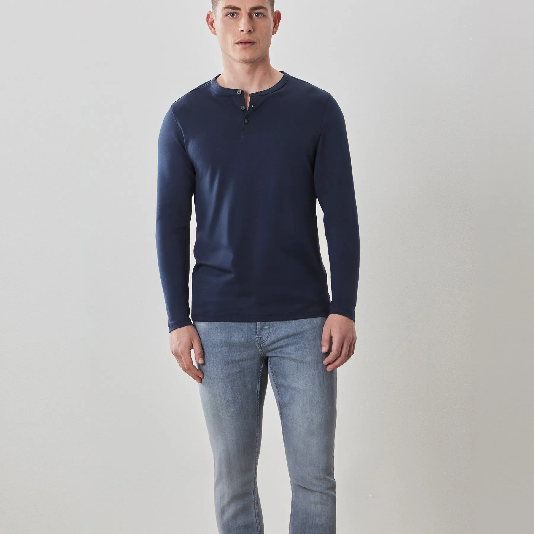 Robert Barakett The Barakett Long Sleeve Henley Shirt