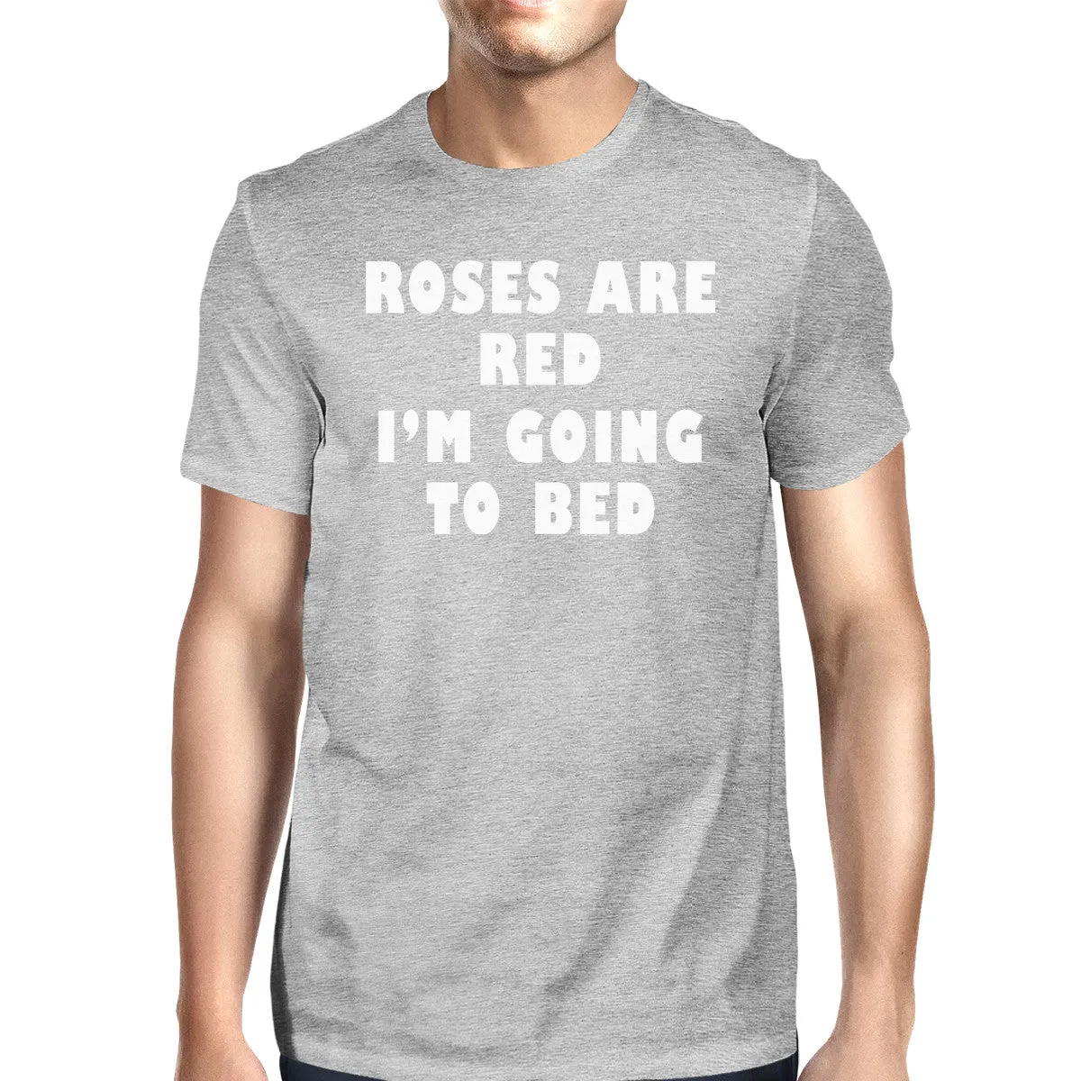 Roses Are Red Mens Heather Grey T-shirt Witty Graphic Tee Gift Idea