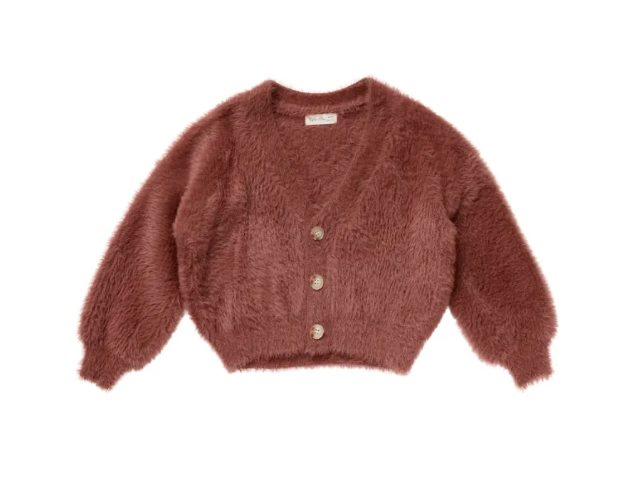 Ruby Boxy Crop Fuzzy Cardigan | Rylee   Cru