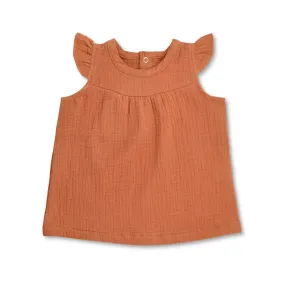 Rust Muslin Dress