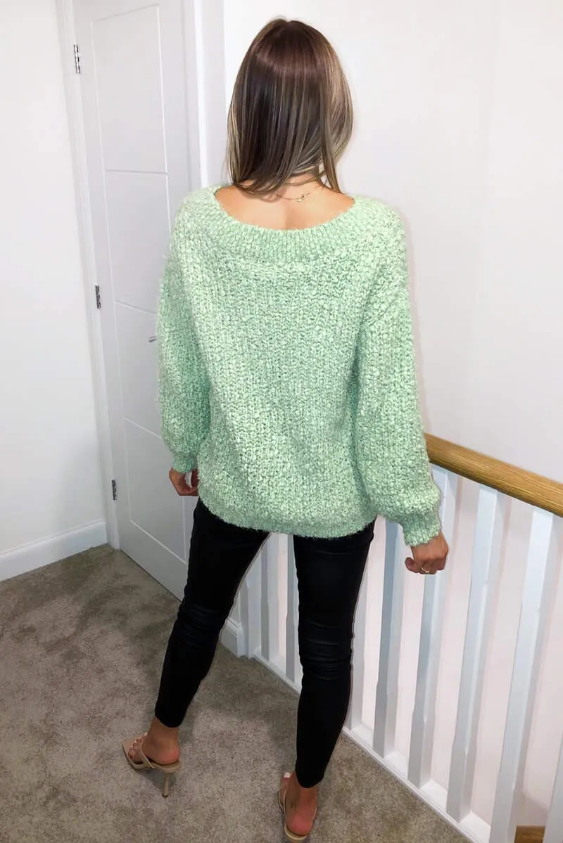 Sage Chunky Knit Jumper