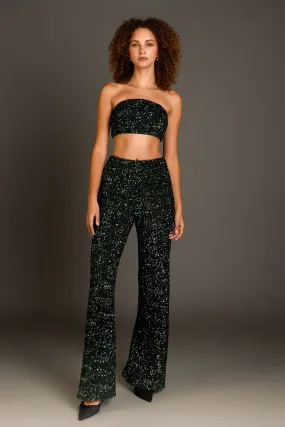 Sequins Wide Leg Pants