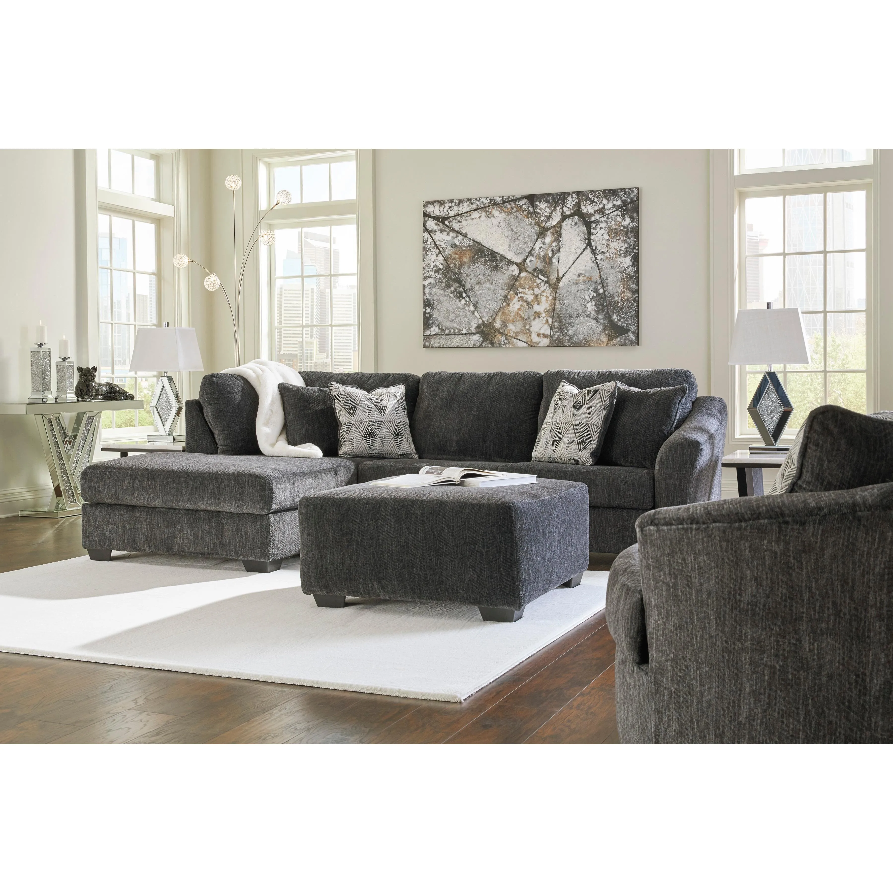 Signature Design by Ashley Biddeford Fabric 2 pc Sectional 3550416/3550467