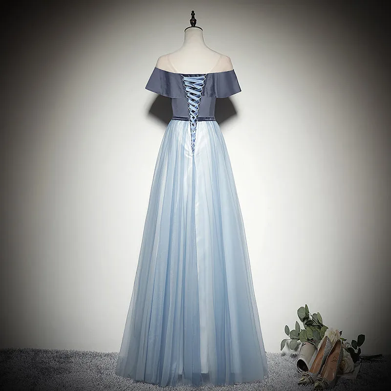 Simple and generous dress new style blue bridesmaid dress evening dress prom dress      fg168