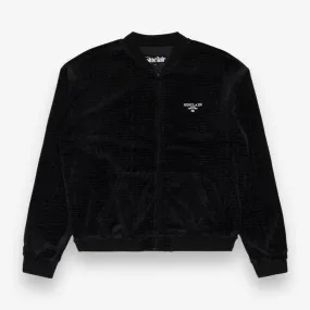 Sinclair Croc Velour Track Jacket Black