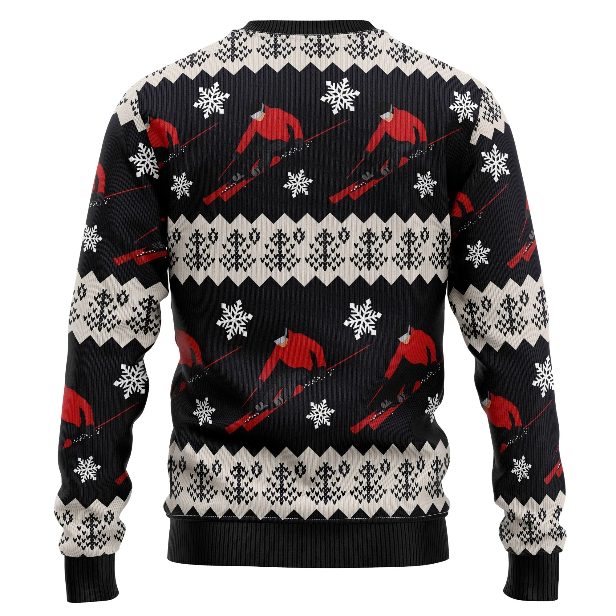 Skiing Ugly Christmas Sweater For Men, 3D All Over Printed Skiing Sweater