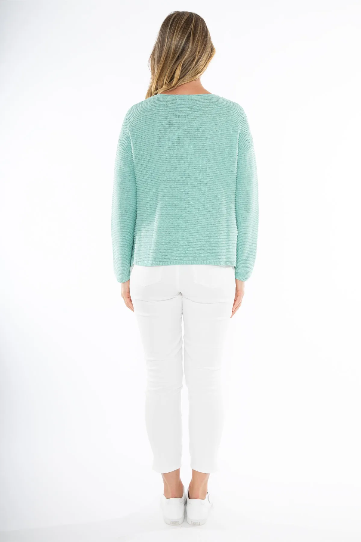 Slub Rib Pullover - Seafoam - JUMP