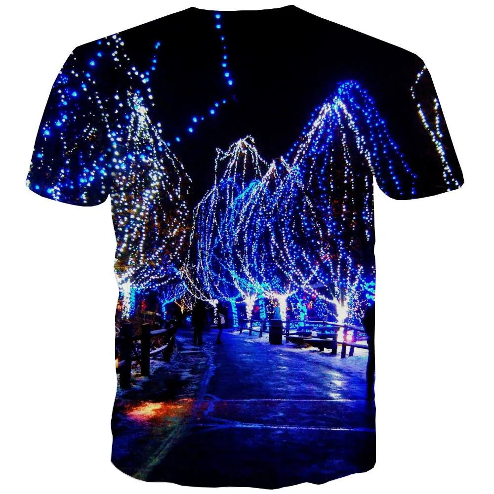 street lighting t shirts festival tee top Cool men Christmas art costume