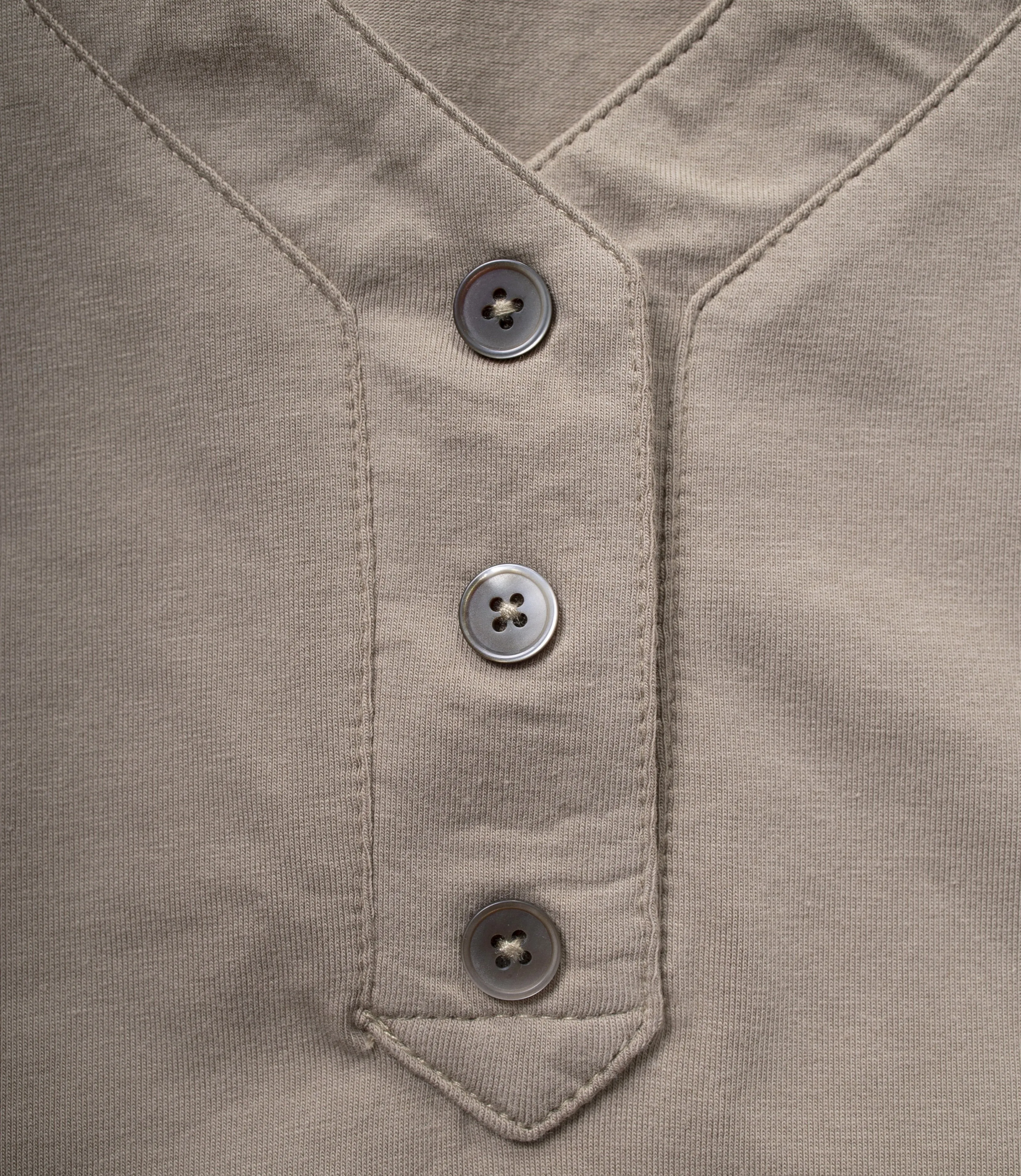 Stretch Naturals Lite 3/4 Sleeve Button Henley with Pockets Classic Colors