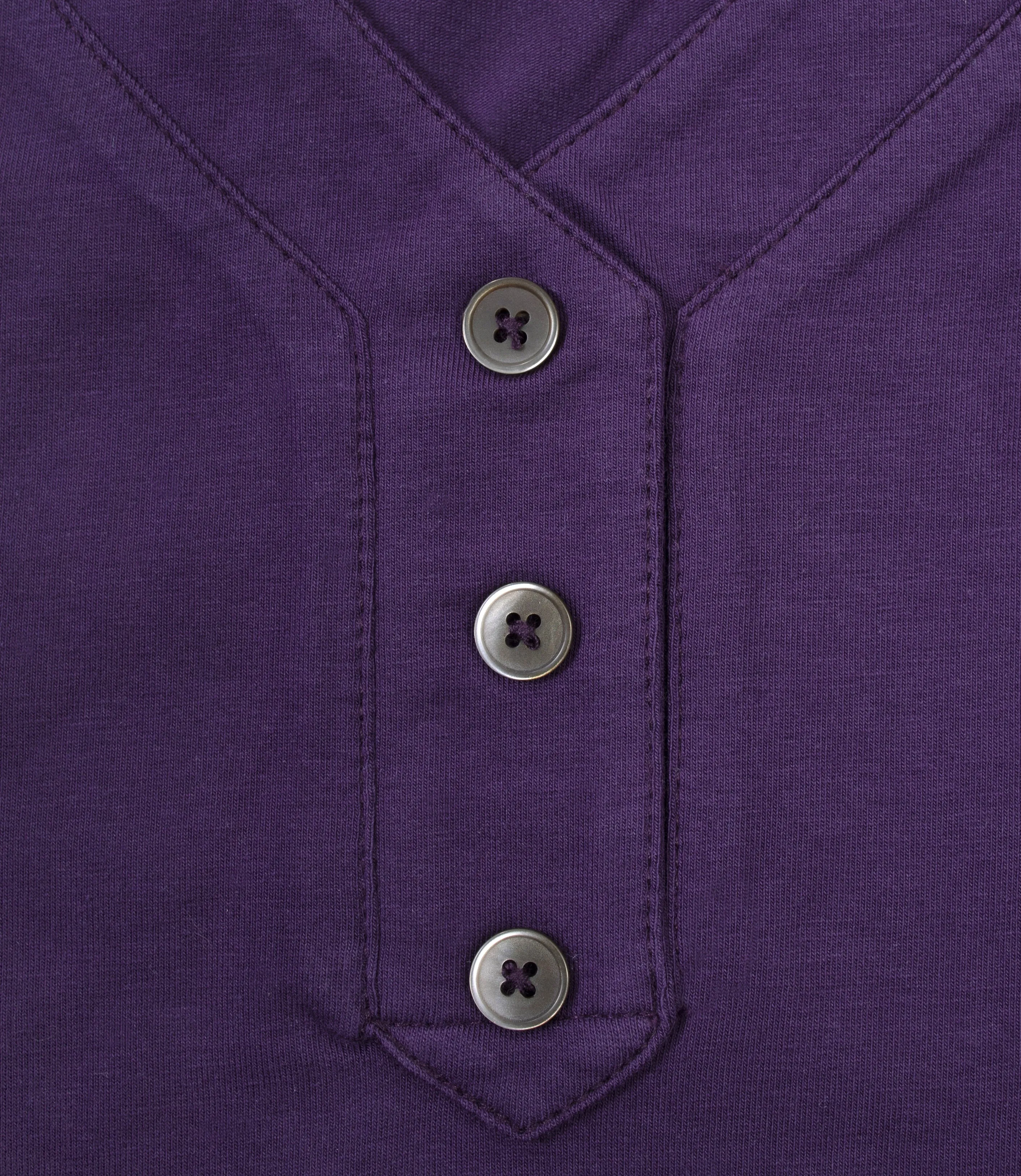 Stretch Naturals Lite 3/4 Sleeve Button Henley with Pockets Classic Colors