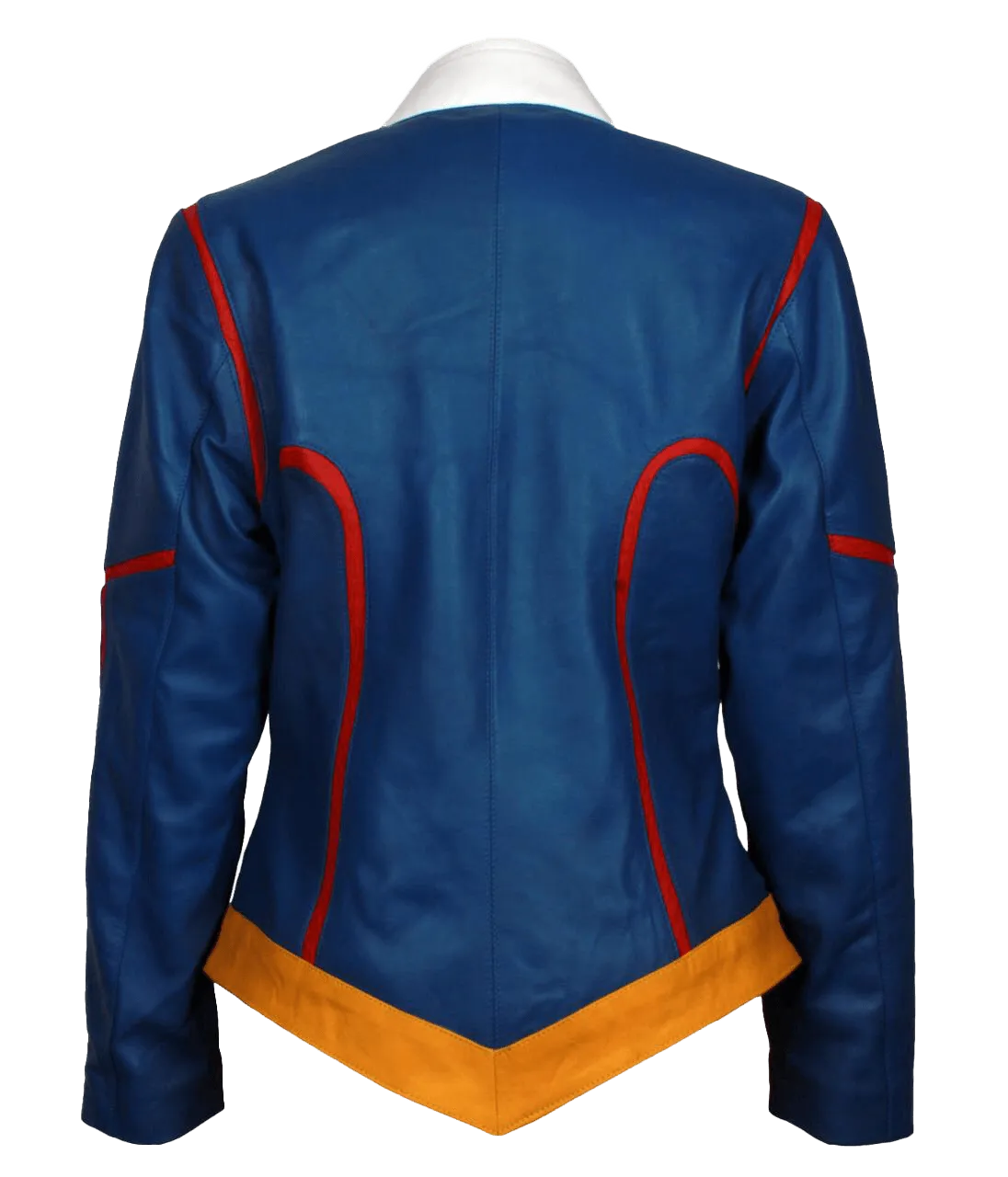 Super Girl Melissa Benoist Blue Leather Jacket | Women's Supergirl Web Series Jacket