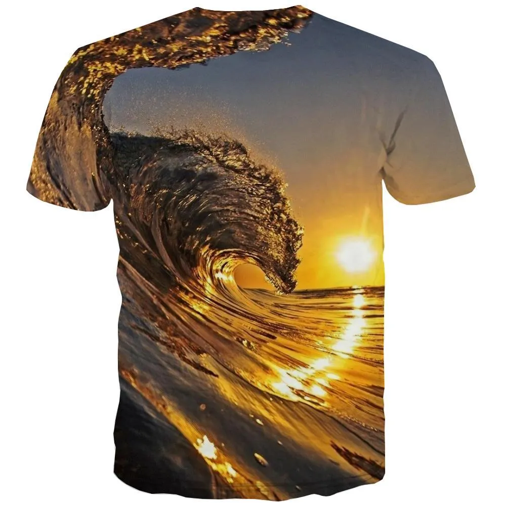 surf T-shirt Men The sea Tshirts Novelty sport Tshirts Cool Cool Tshirt Printed