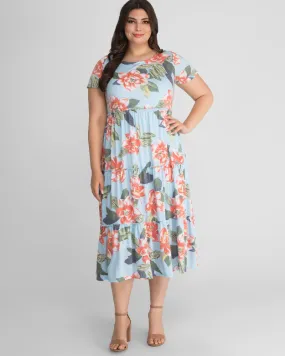 Tara Floral Plus Size Maxi Dress - Sale!