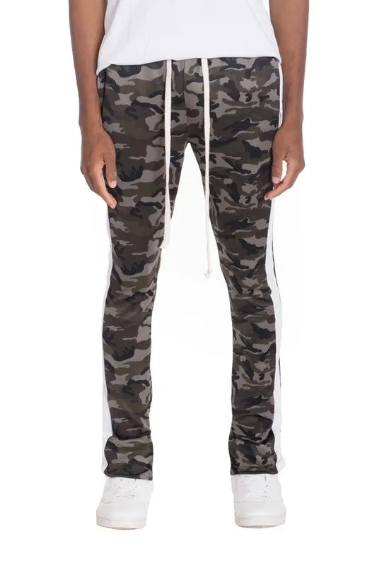 TEEK - NEUTRAL BLACK CAMO TRACK PANTS