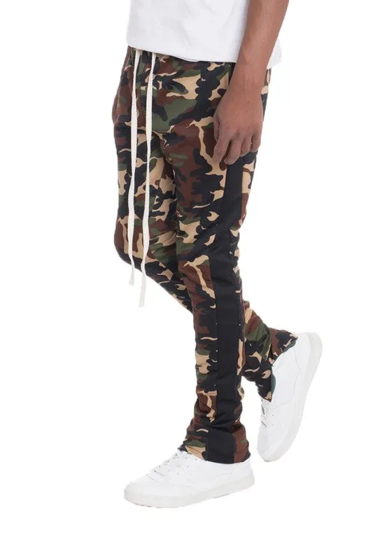 TEEK - NEUTRAL BLACK CAMO TRACK PANTS