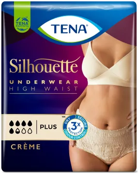 TENA Lady Silhouette Pants - Plus - High Waist - Creme - Medium - Pack of 9