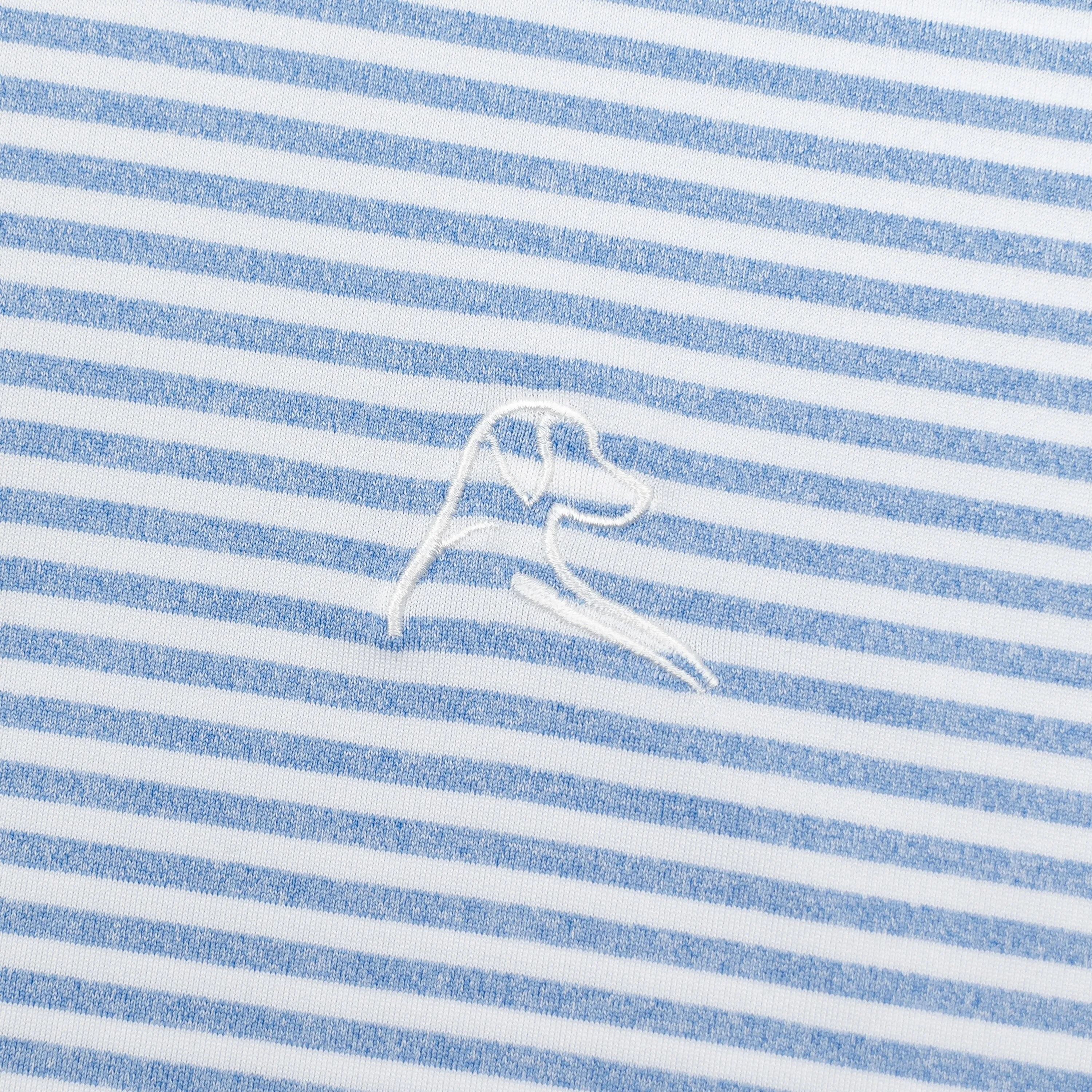 The Barts Heather Stripe | Performance Polo | The Barts Heather Stripe - Zone Blue/White