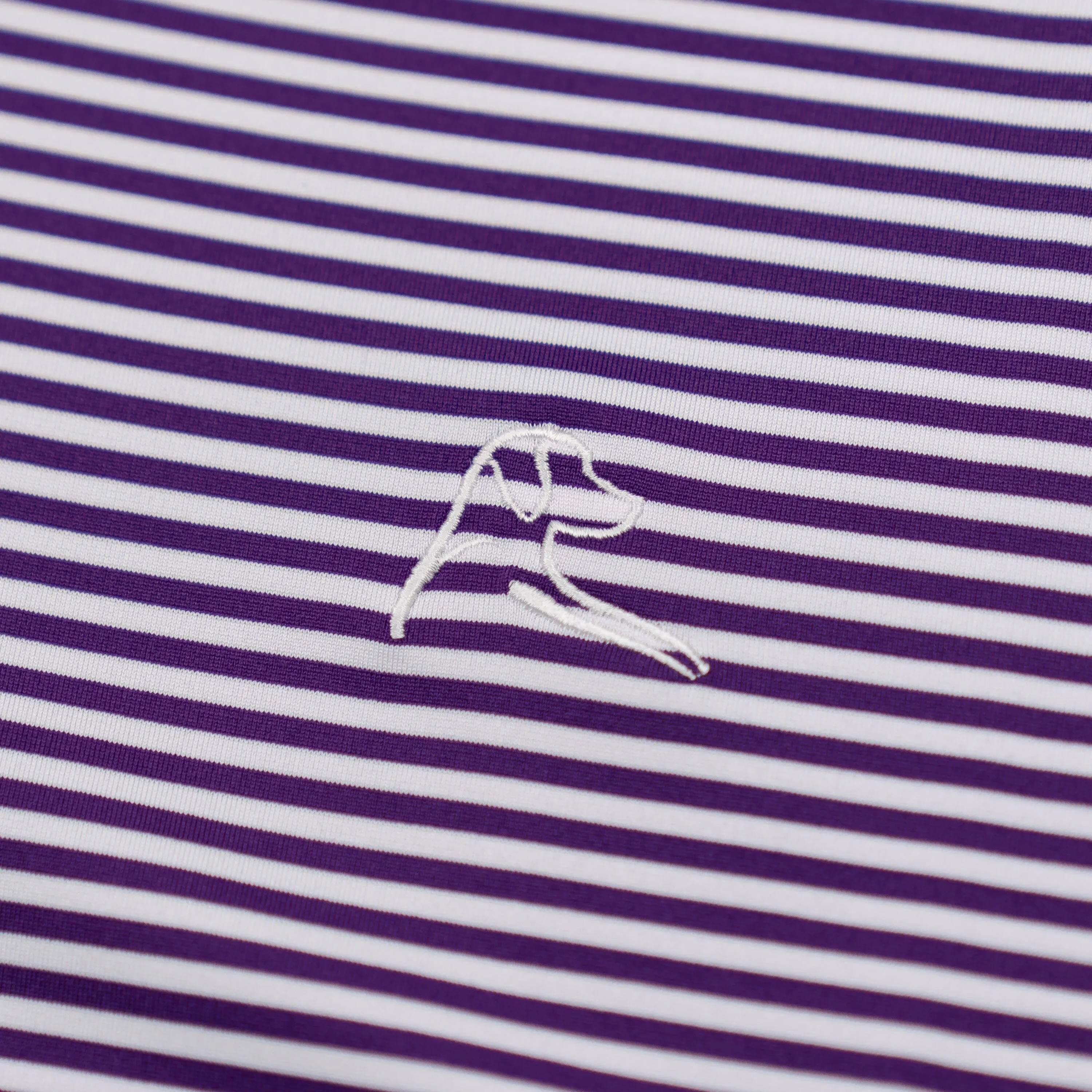 The Birdie Stripe | Performance Polo | The Birdie Stripe - Reauxback Purple/White