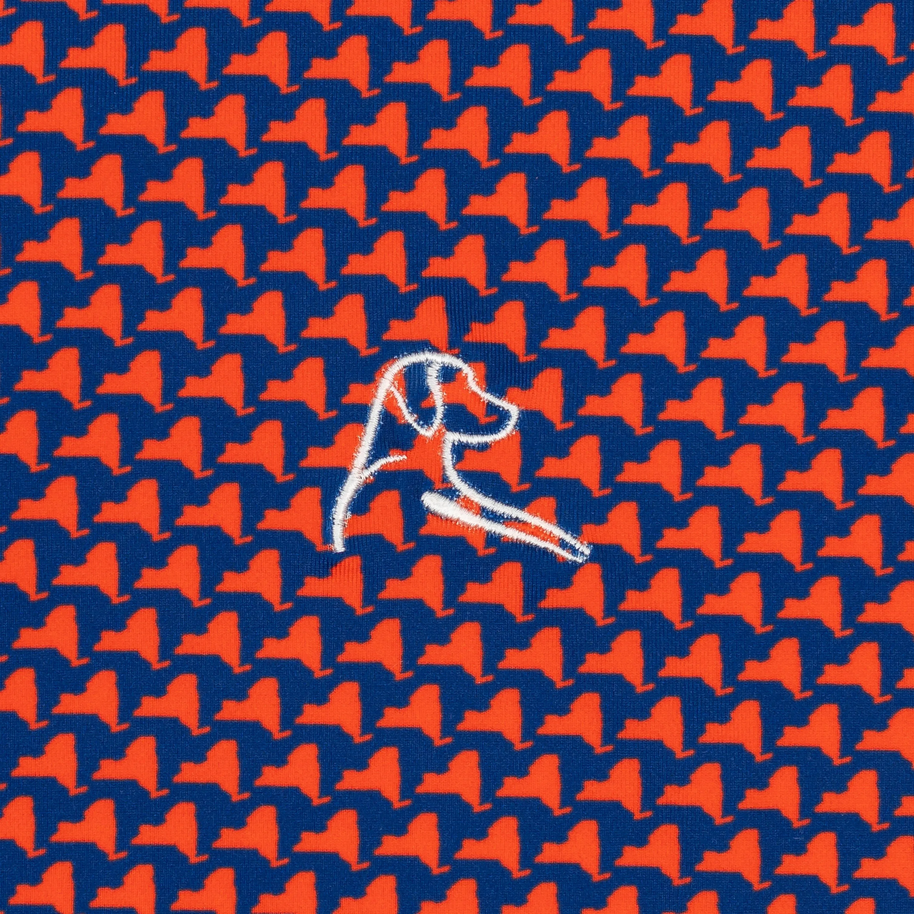 The Empire State | Performance Polo | The Empire State - Fire Orange/Shoal Blue