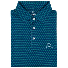 The Four Leaf | Performance Polo | The Four Leaf - Admiral Navy/Clover Green