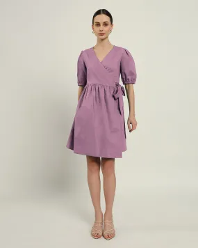 The Inzai Purple Swirl Cotton Dress