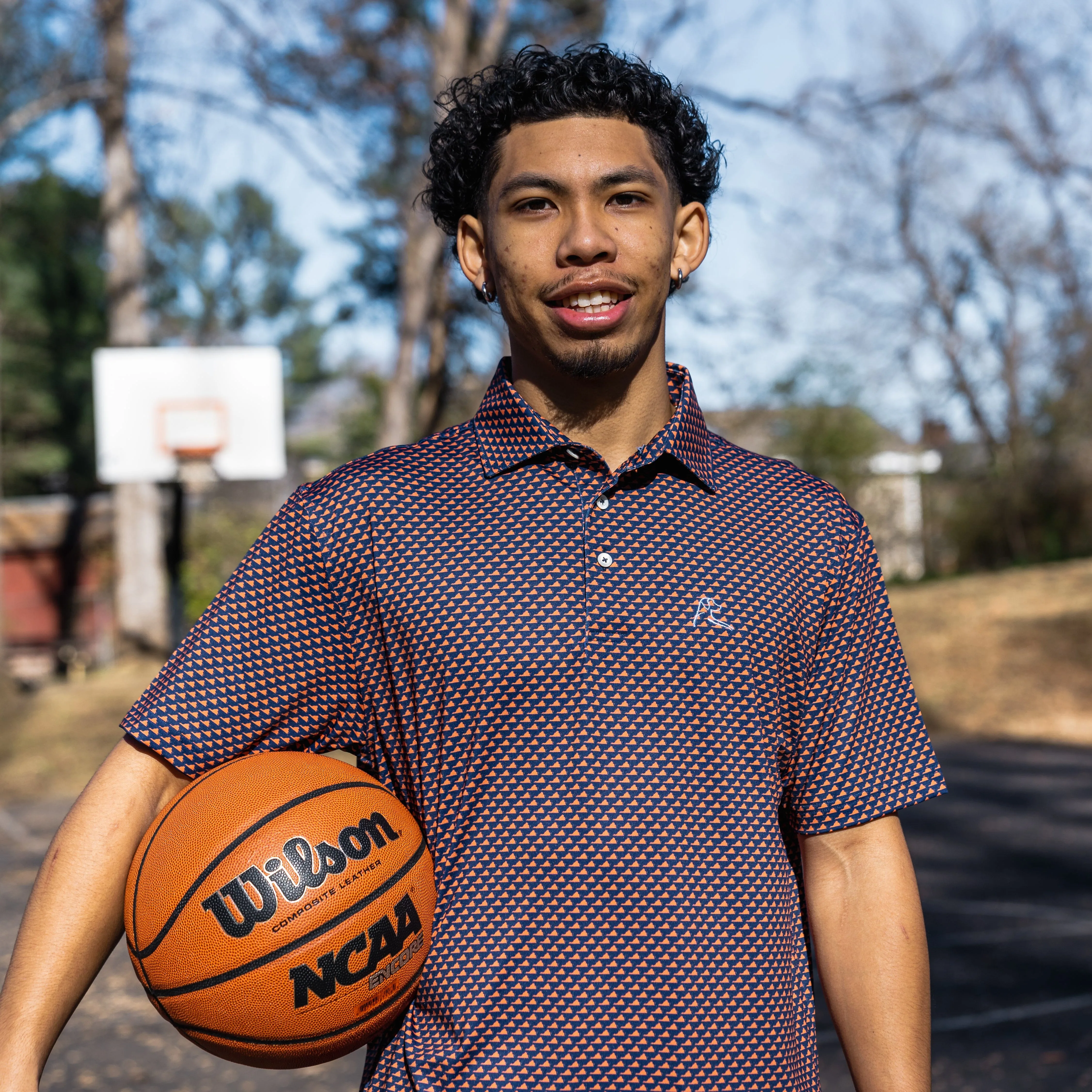 The Lover | Performance Polo | The Lover - Monarch Orange/Admiral Navy