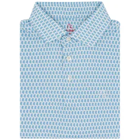 The Mississippi | Performance Polo | The Mississippi - Powder Blue/White - MS