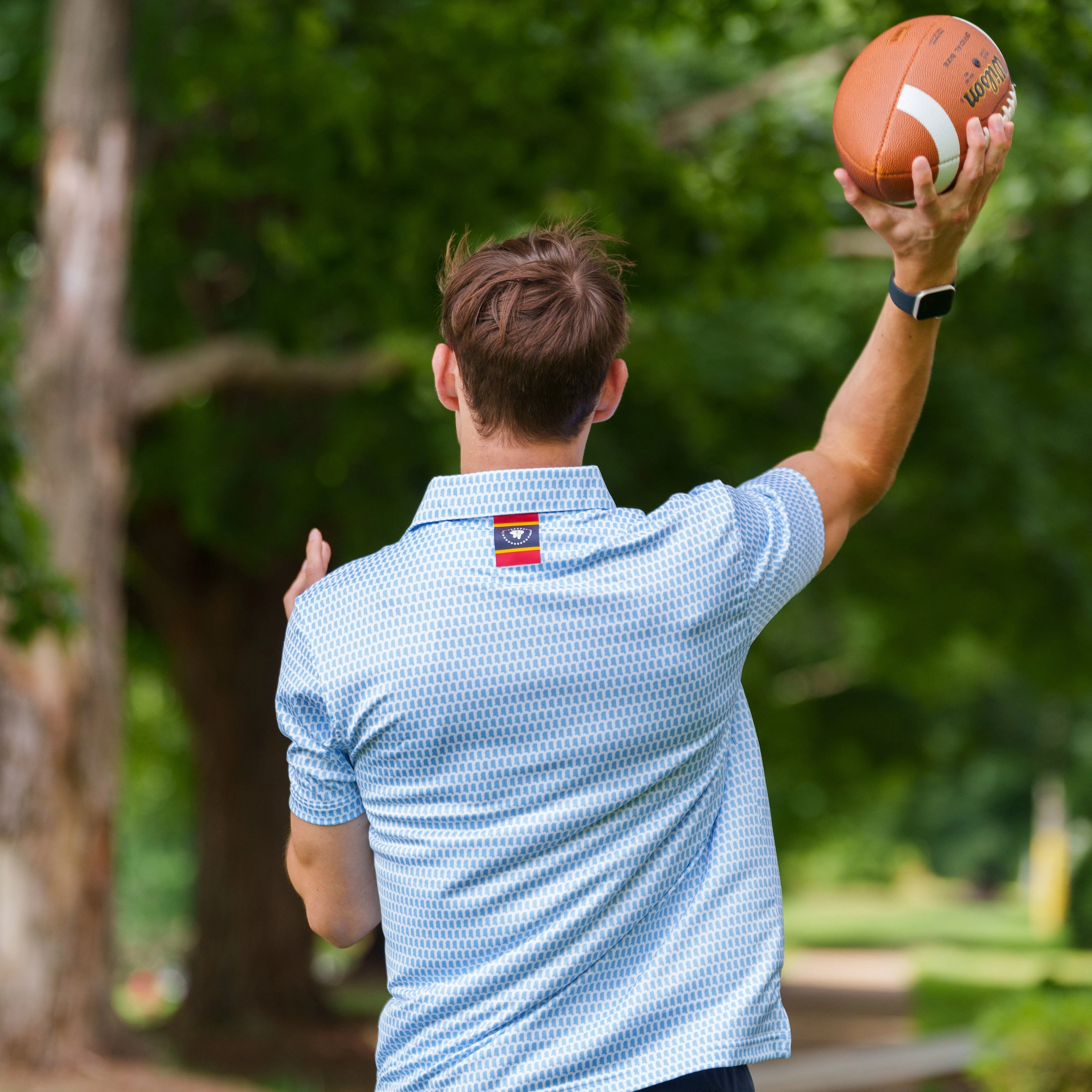 The Mississippi | Performance Polo | The Mississippi - Powder Blue/White - MS