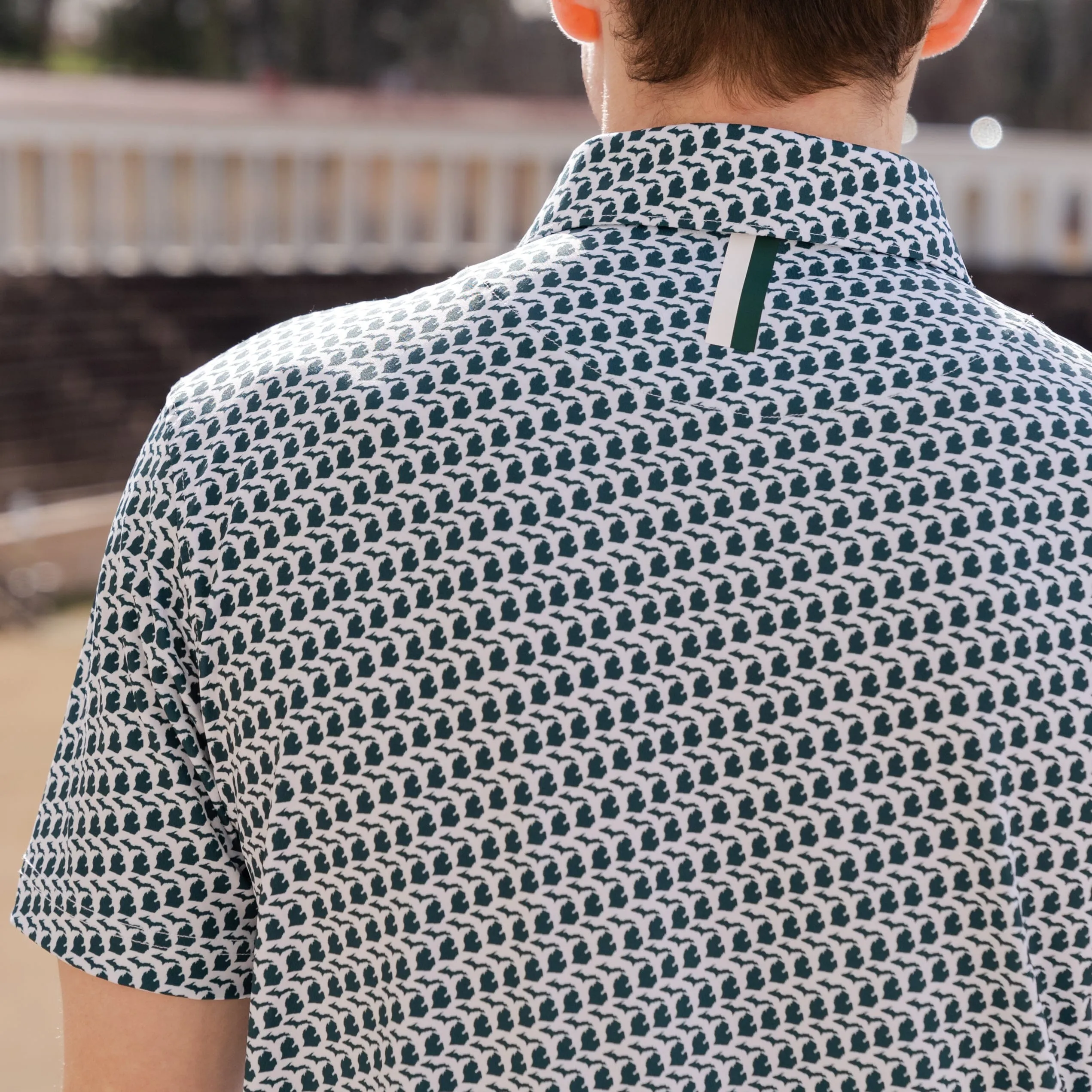 The Mitten | Performance Polo | The Mitten - Forest Green/White