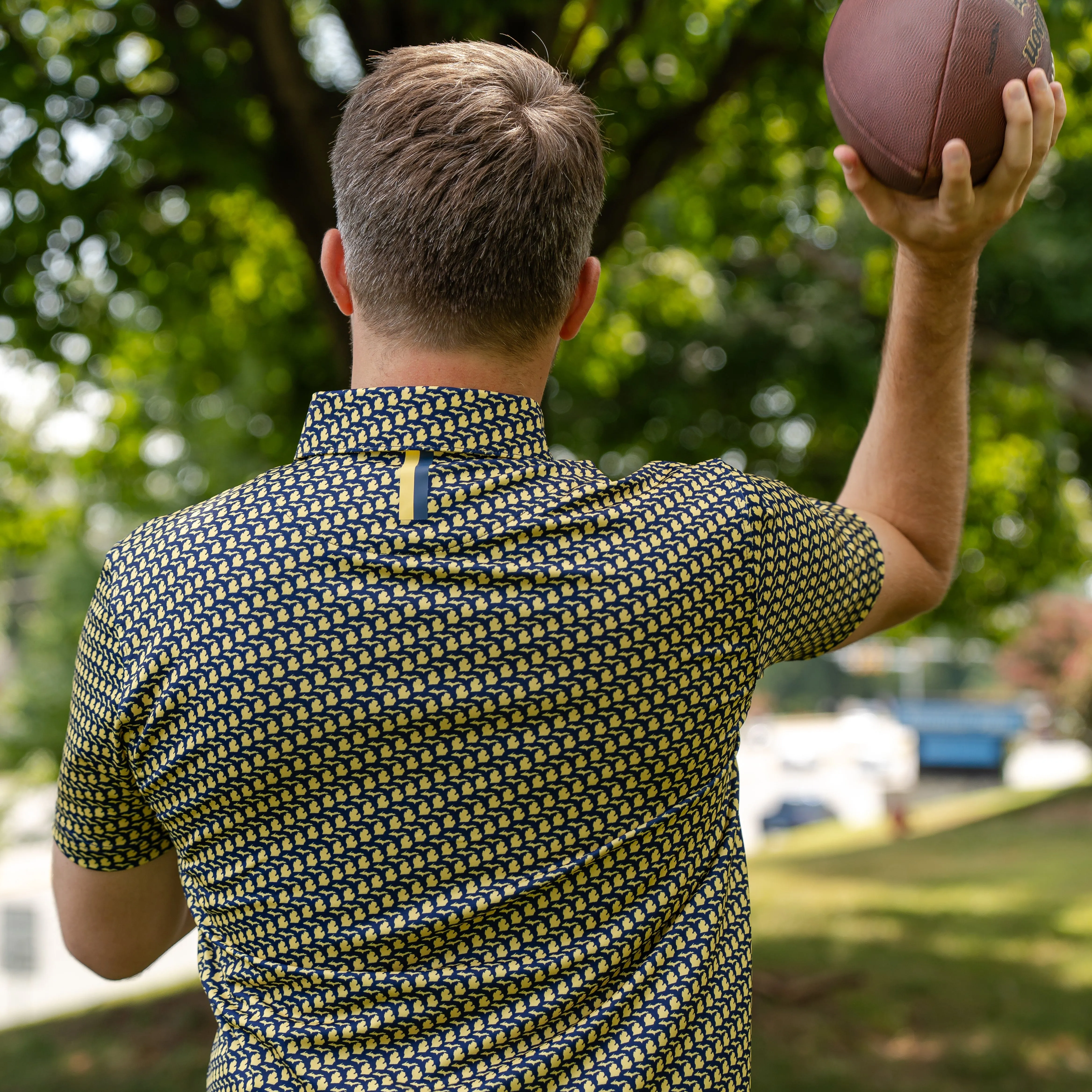 The Mitten | Performance Polo | The Mitten - Lemon Yellow/Admiral Navy