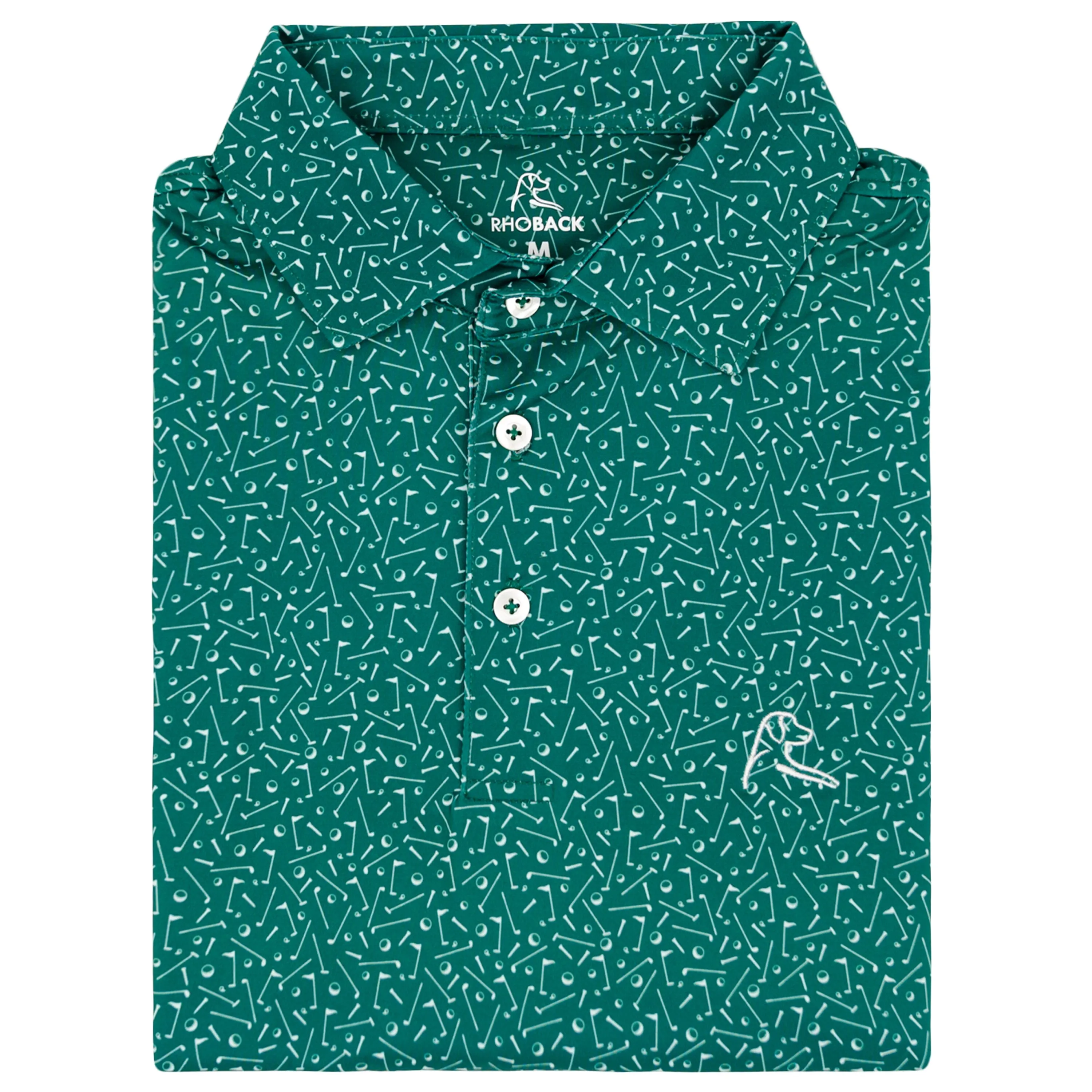 The Mulligan | Performance Polo | The Mulligan - Fairway Green/White