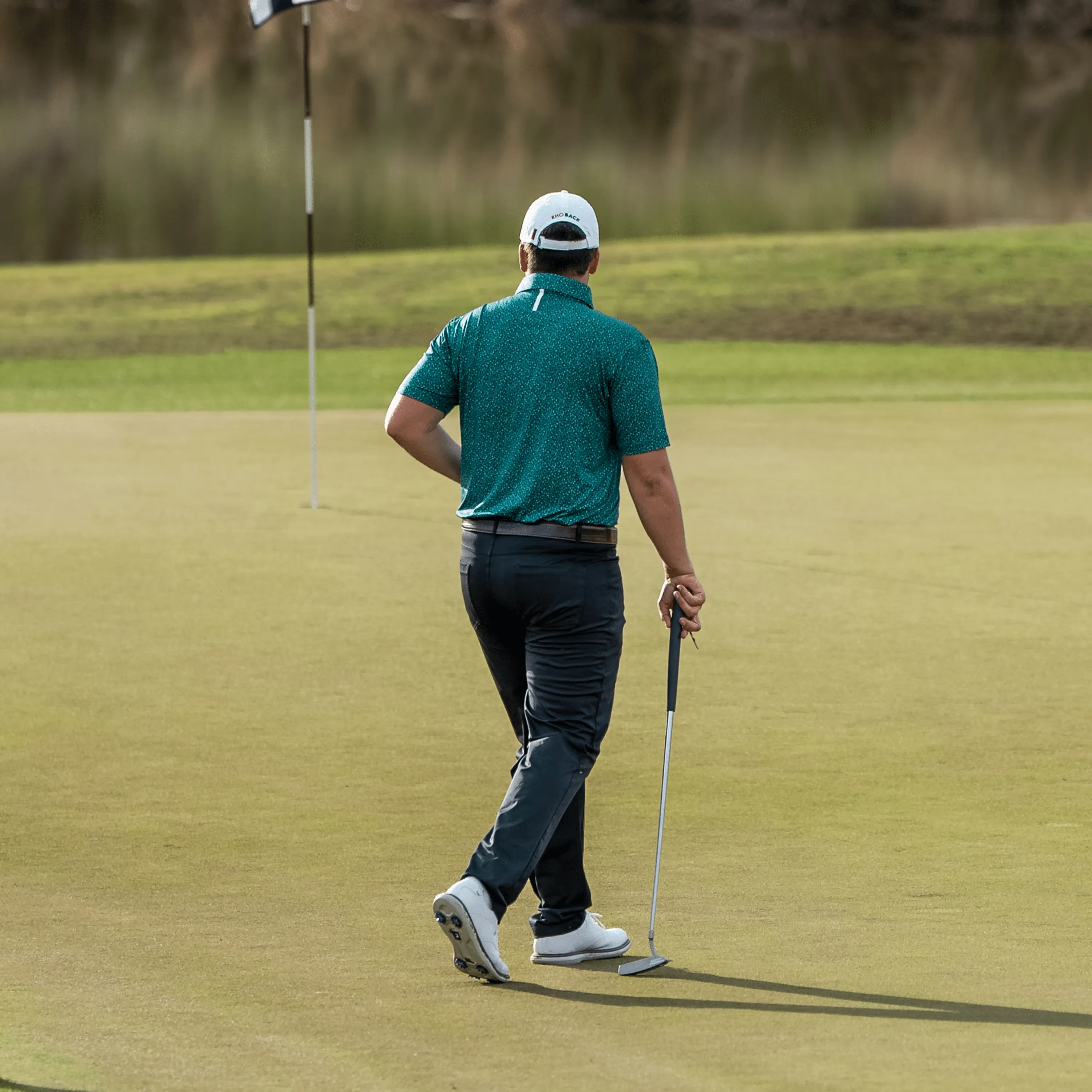 The Mulligan | Performance Polo | The Mulligan - Fairway Green/White