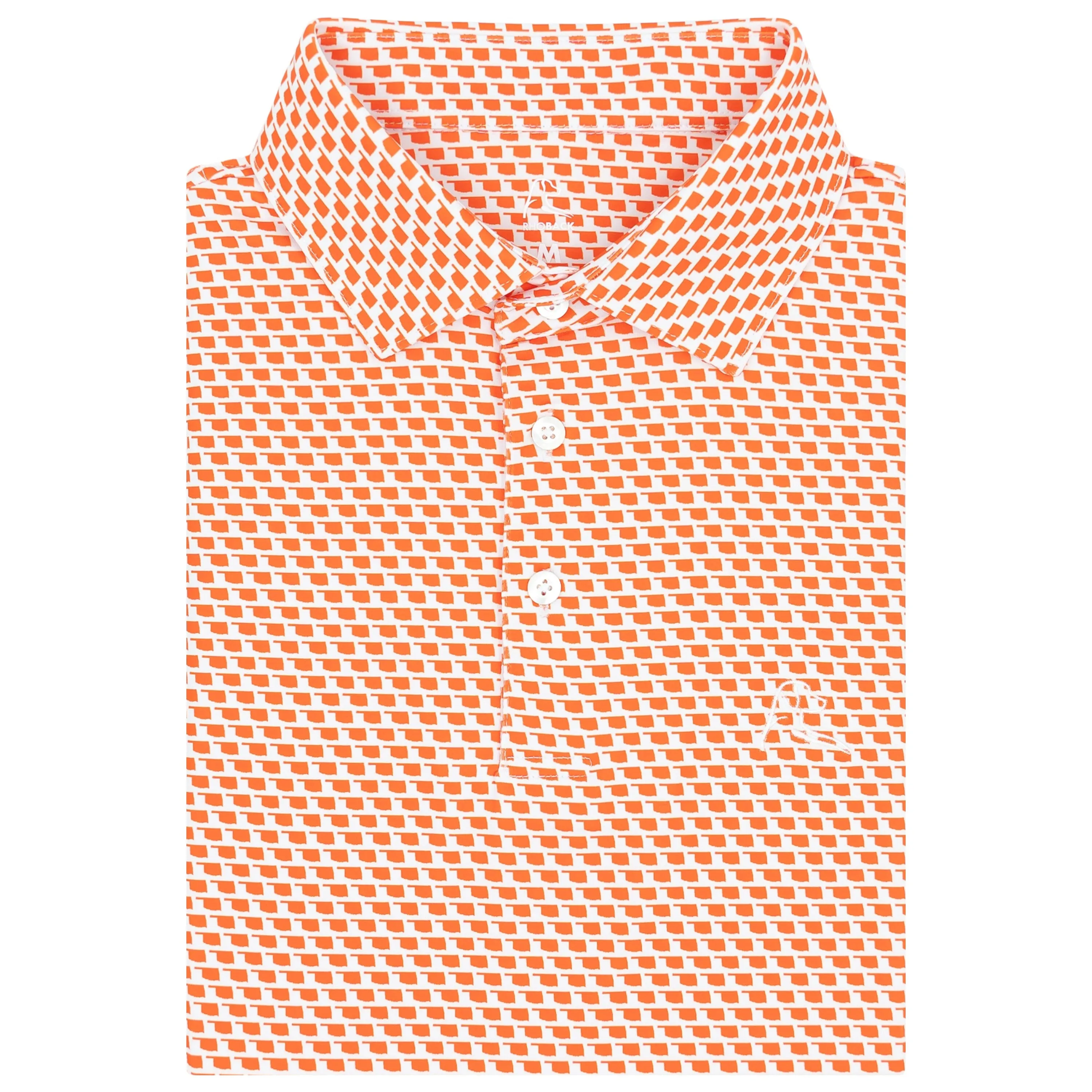 The OK | Performance Polo | The OK - Blaze Orange/White