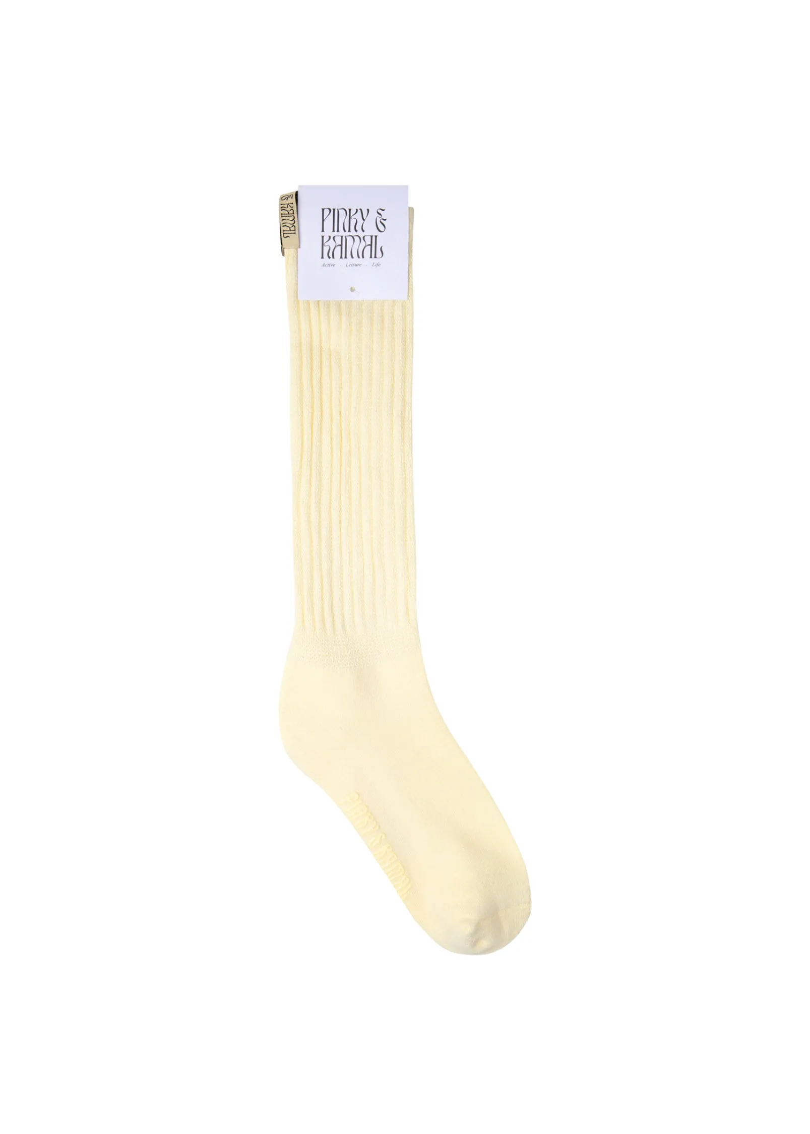 The Slouchy Sock THICK - Cream Lemon