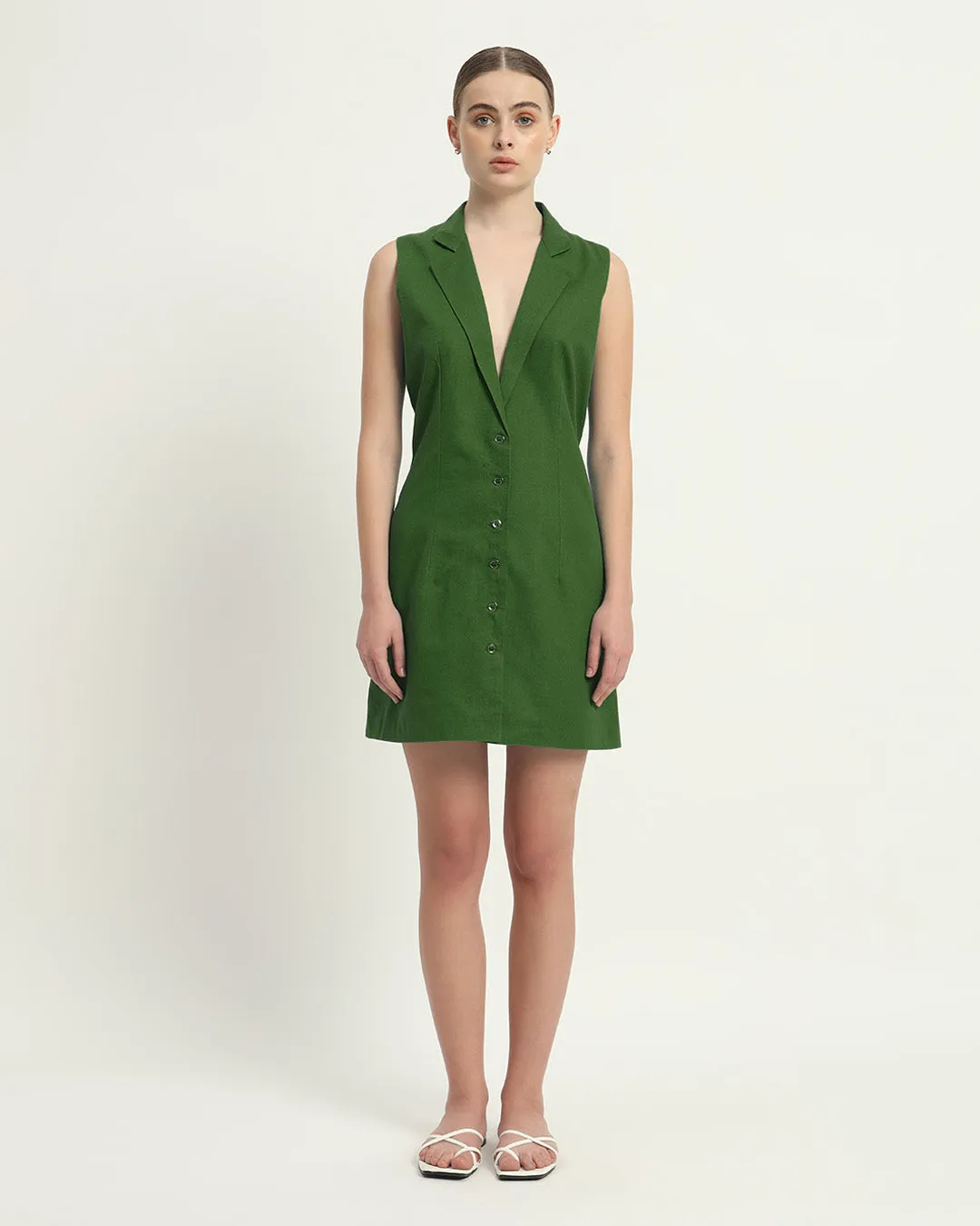 The Vernon Emerald Cotton Dress