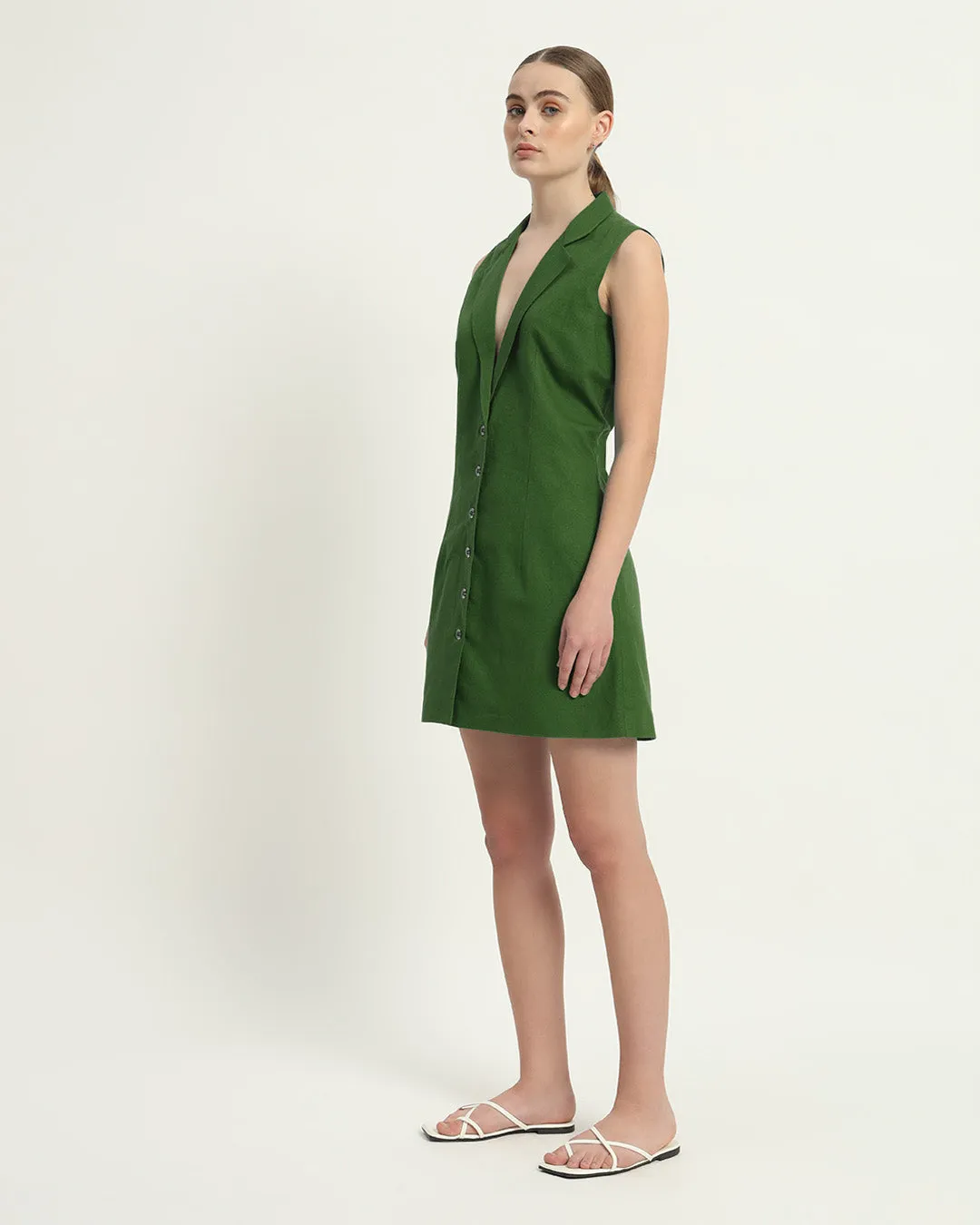 The Vernon Emerald Cotton Dress