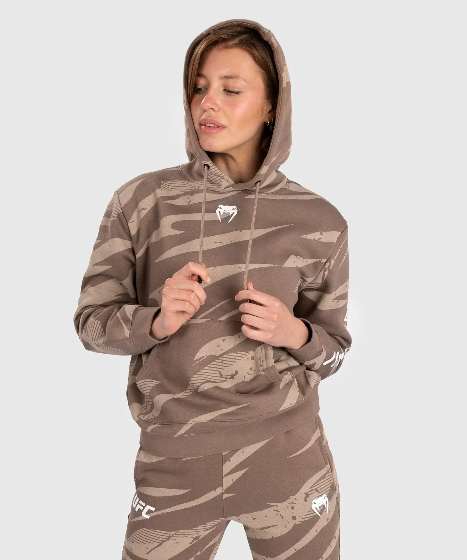 UFC Adrenaline by Venum Fight Week Women’s Pullover Hoodie - Desert Camo