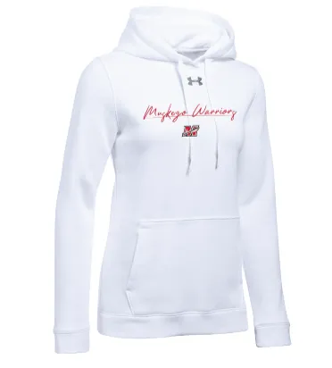 Under Armour White Ladies Hustle Fleece Hoodie - Sale!