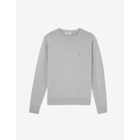 Unisex Virgin Wool R-Neck Pullover - Grey Melange