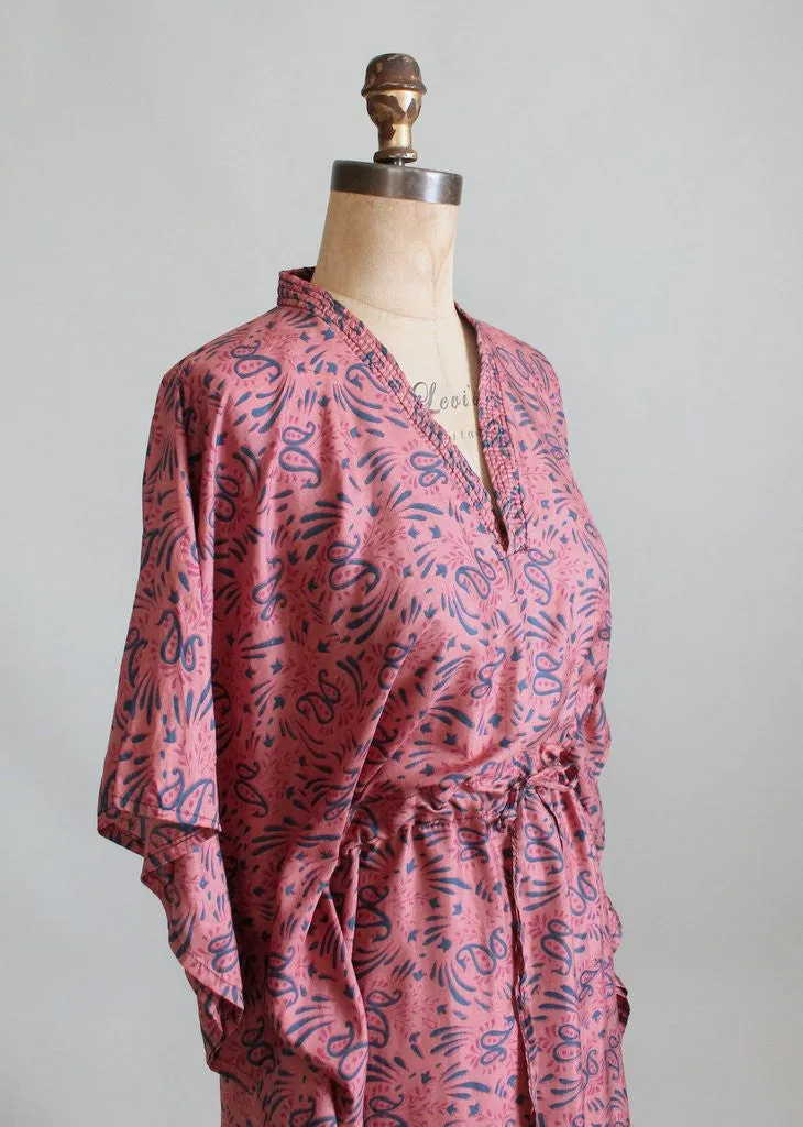 Vintage 1960s India Silk Caftan