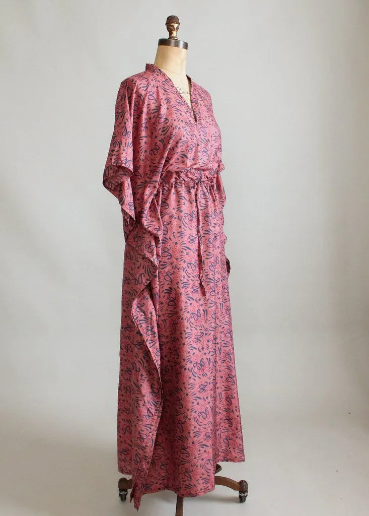 Vintage 1960s India Silk Caftan