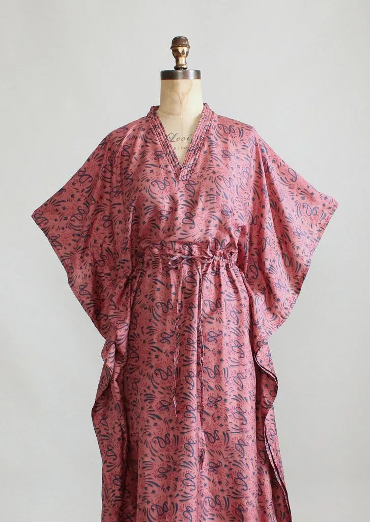 Vintage 1960s India Silk Caftan