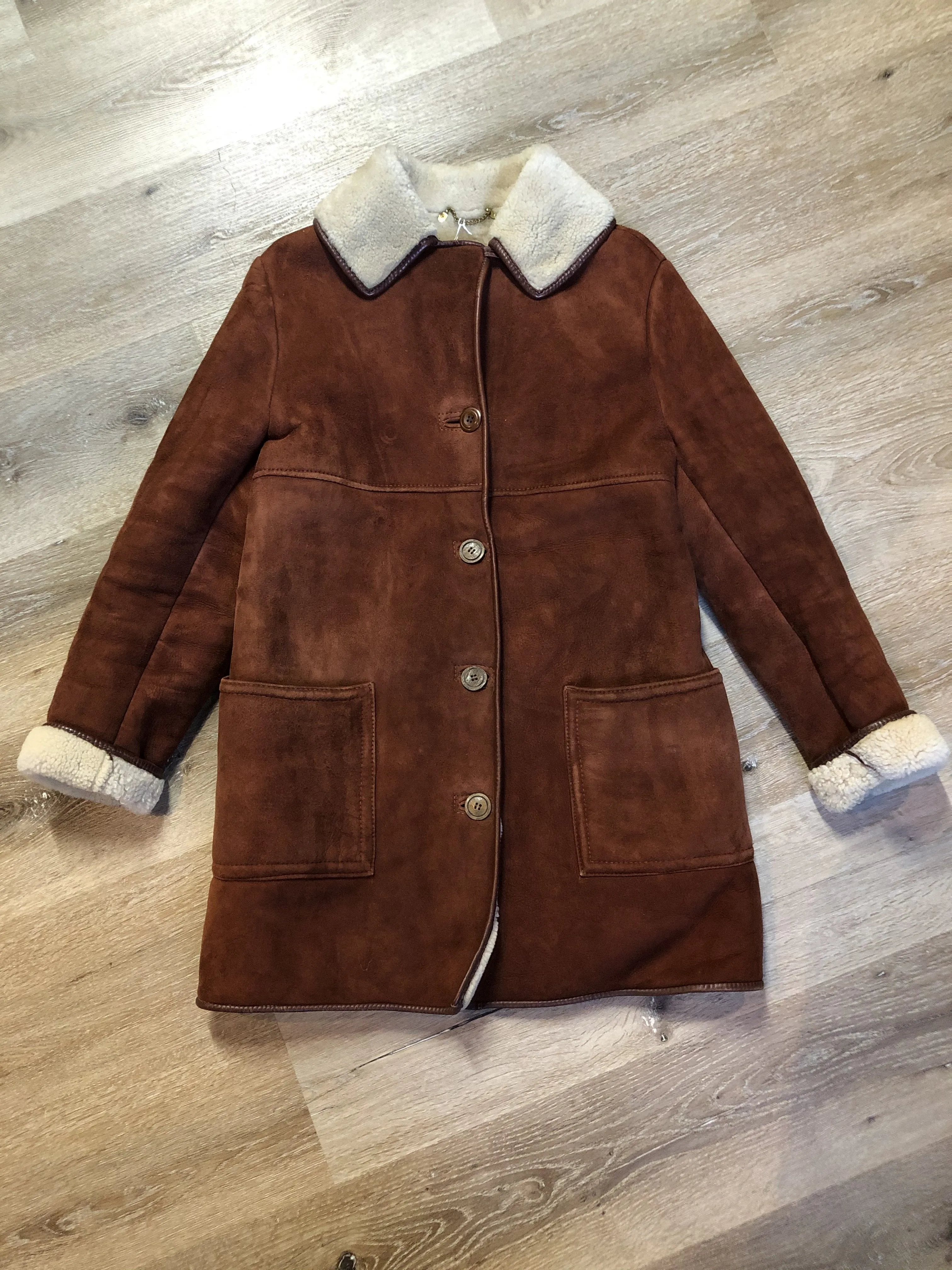 Vintage Antartex Rust Shearling Coat SOLD