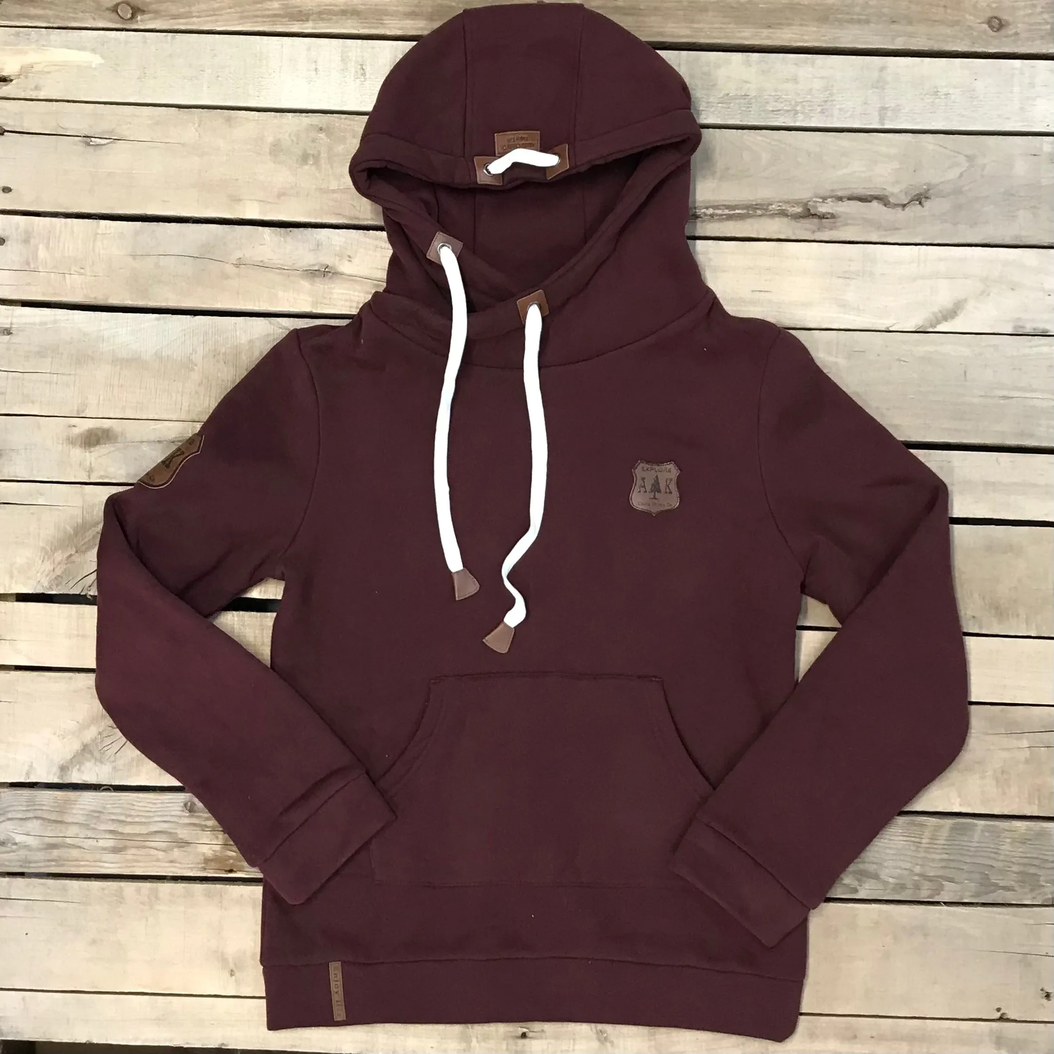 Wholesale: Leather Patch Hoodie