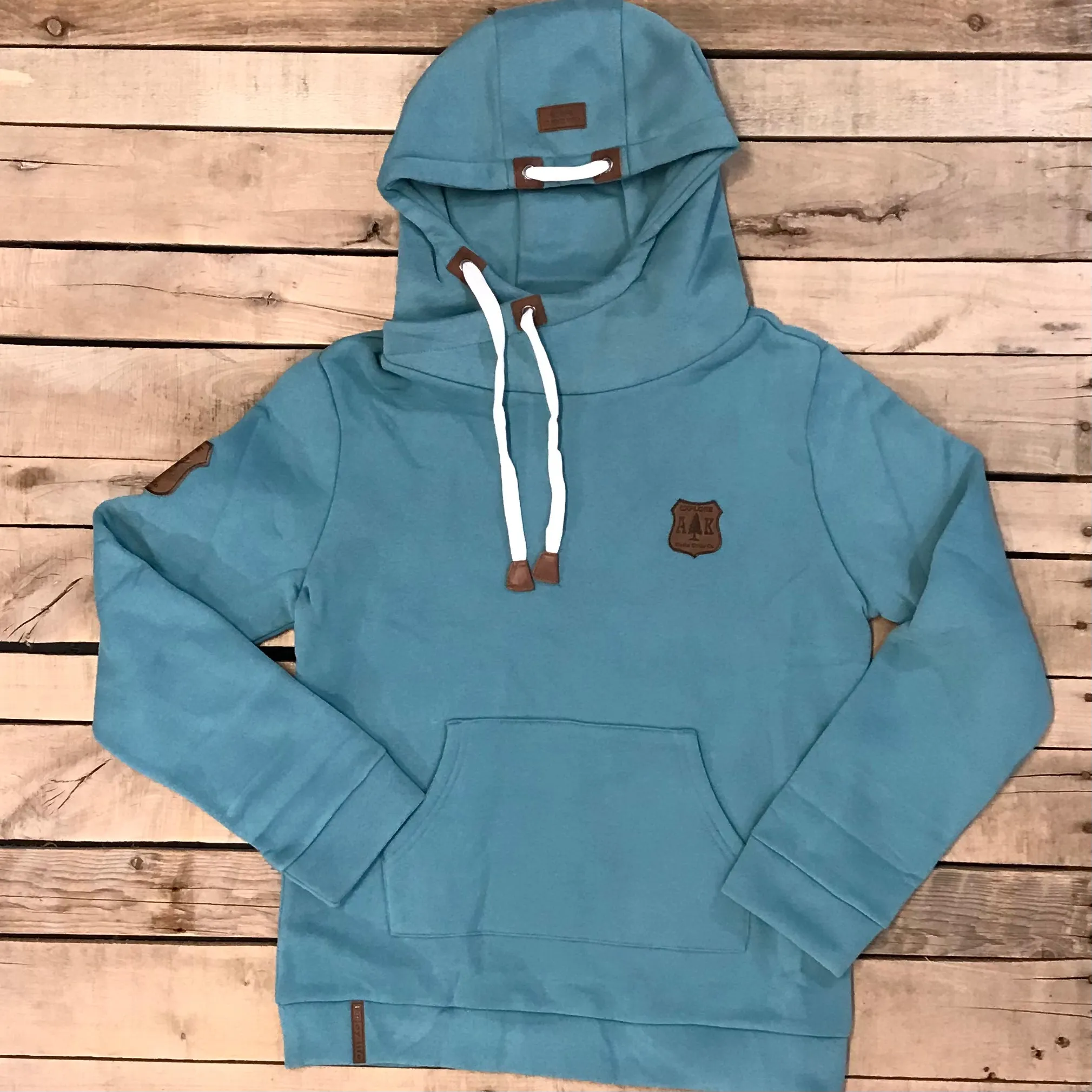 Wholesale: Leather Patch Hoodie